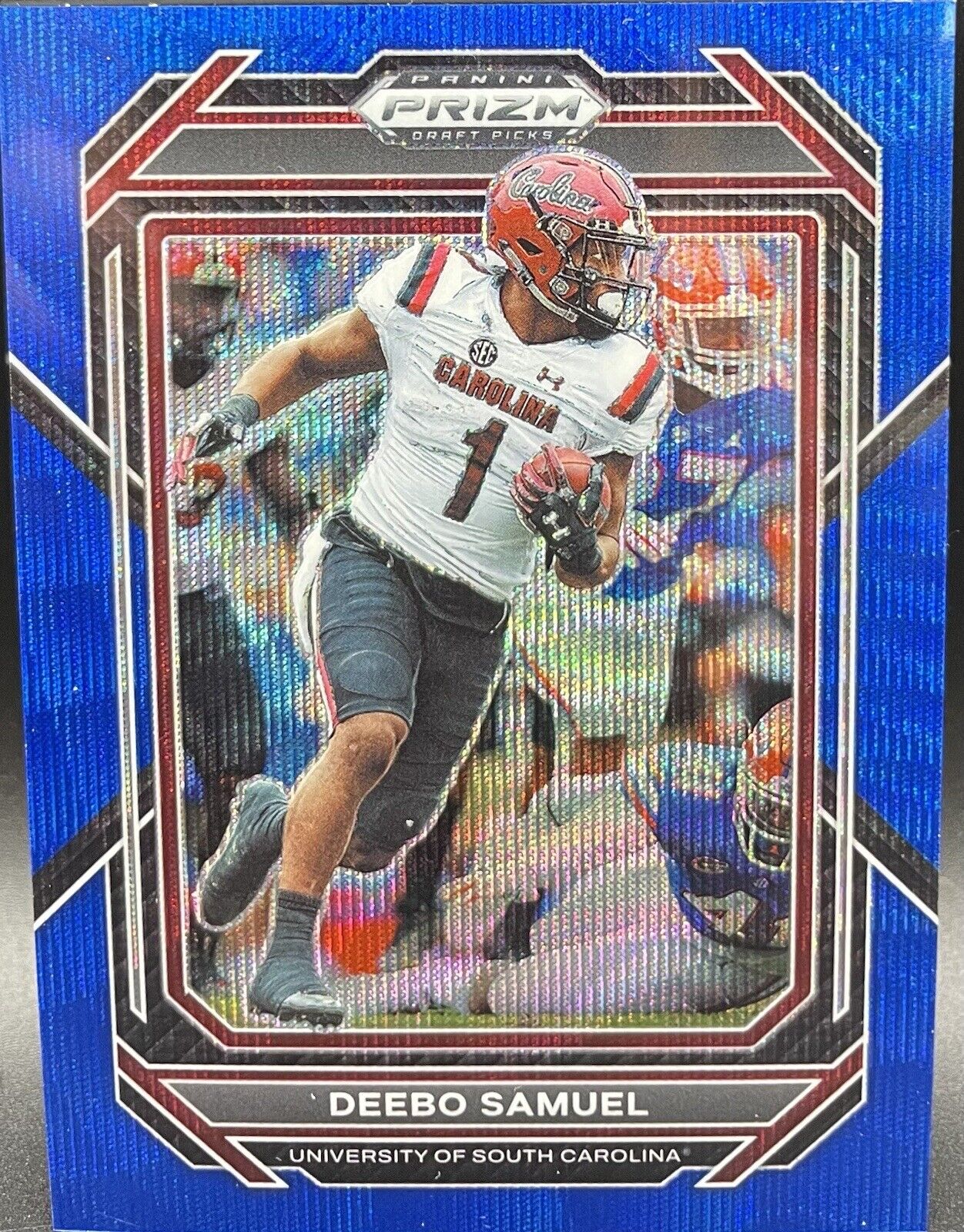 2023 Panini Prizm Draft Picks - Blue Wave Prizm #27 Deebo Samuel /249