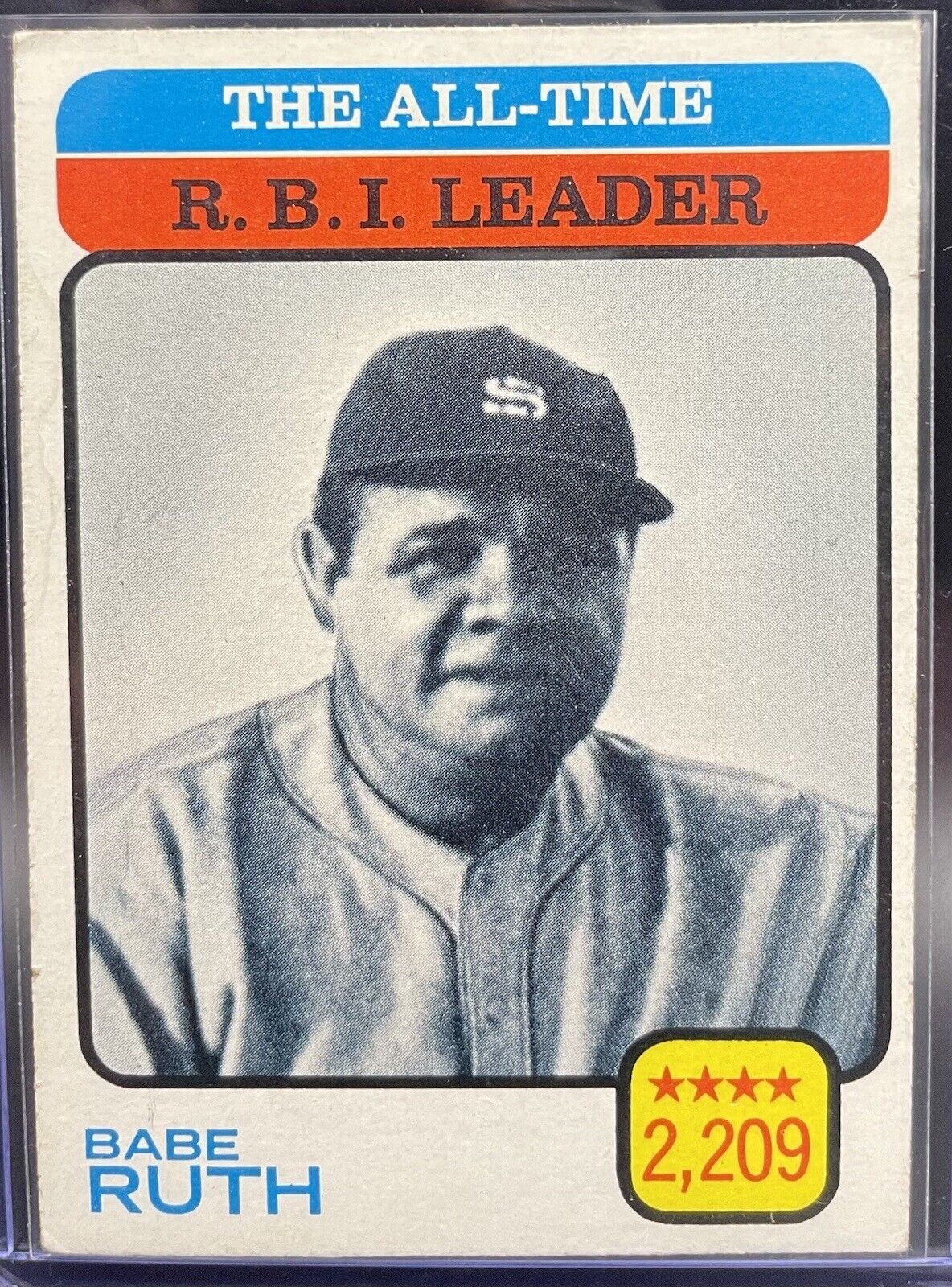 Babe Ruth  1975 Topps #474 All-Time RBI Leaders 2209