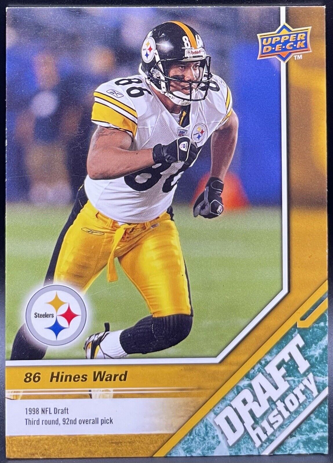 Hines Ward 2009 Upper Deck Draft History #196 Pittsburgh Steelers