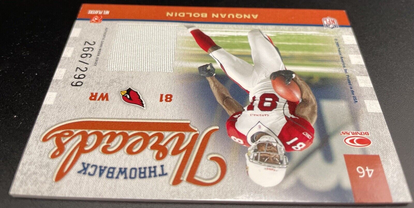 Anquan Bolden  2009 Panini #46 RC, Dual Patch /299 St. Louis Cardinals ￼￼