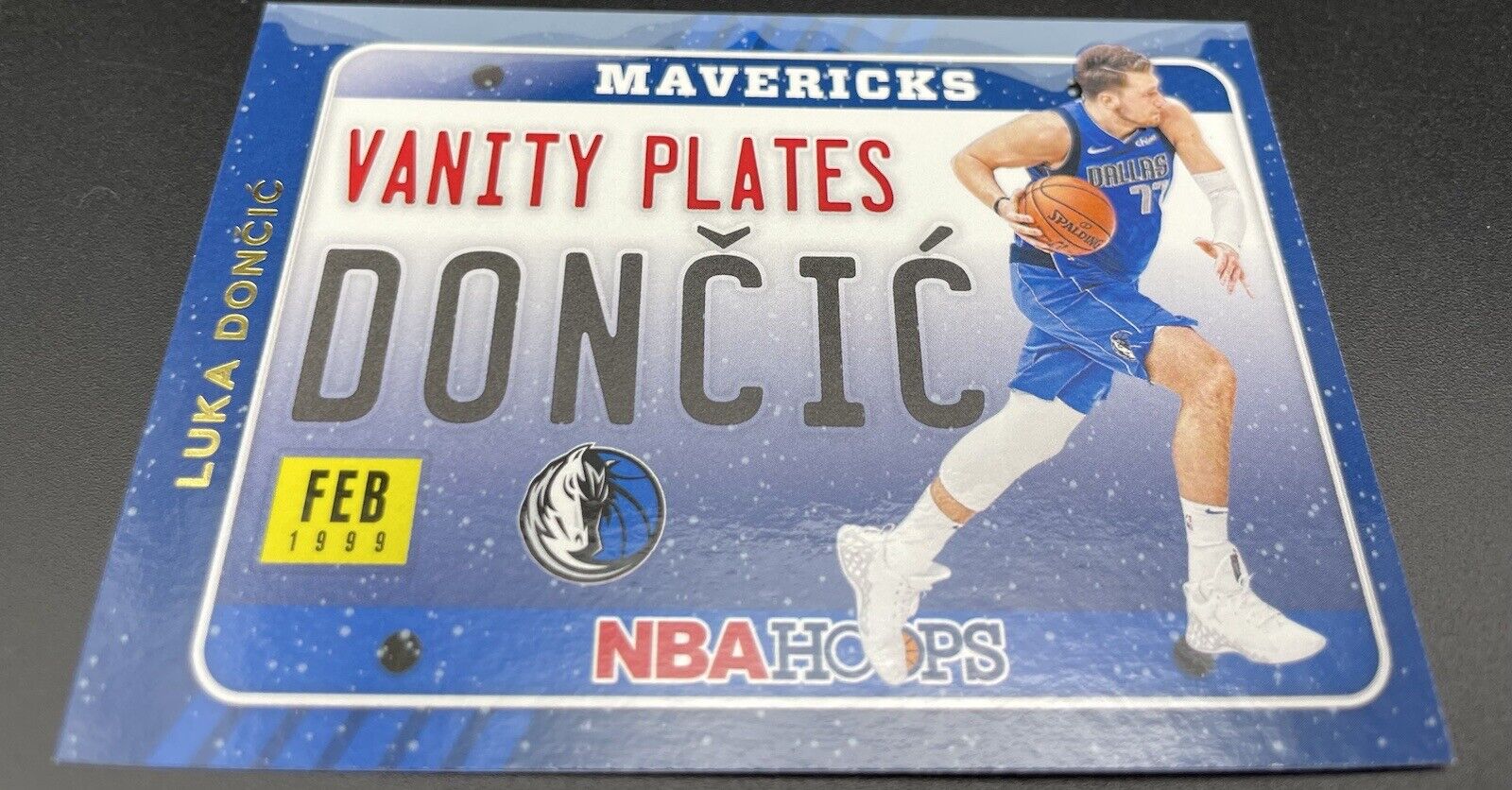 2020-21 Panini Hoops Luka Doncic Vanity Plates #10 Dallas Mavericks