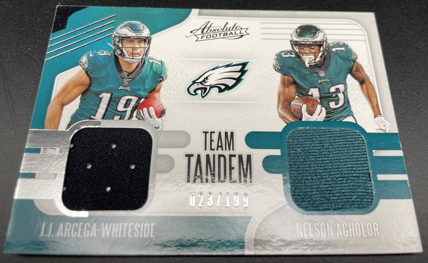 Nelson Agholor 2019 Absolute Memorabilia 2Clr Dual Patch#184/199!Eagles WR