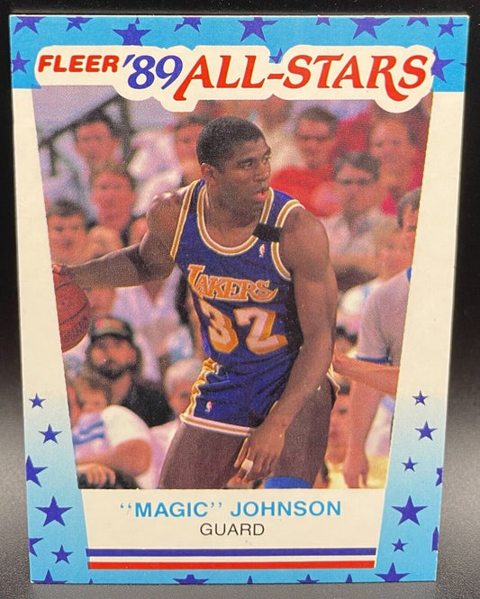 Magic Johnson 1989 Fleer Basketball #5 AllStars Sticker Los Angeles Lakers HOF🔥
