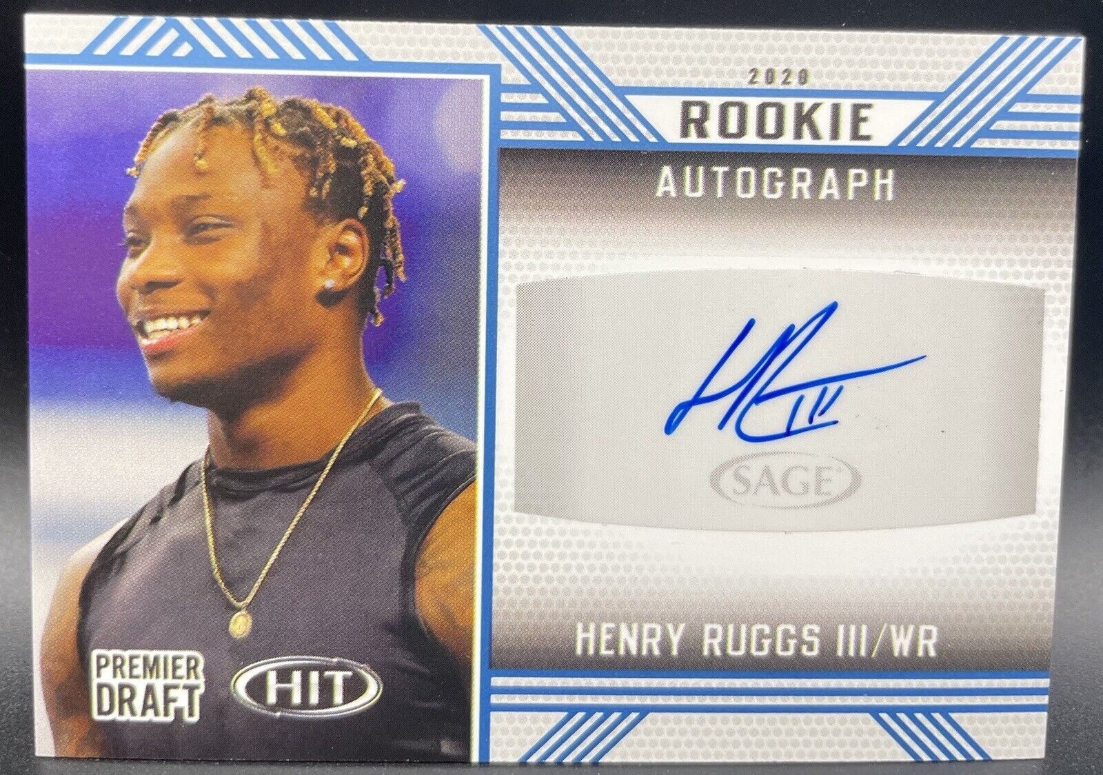 Henry Ruggs III 2020 SAGE HIT Autograph Rookie #A71 Las Vegas Raiders Alabama RC