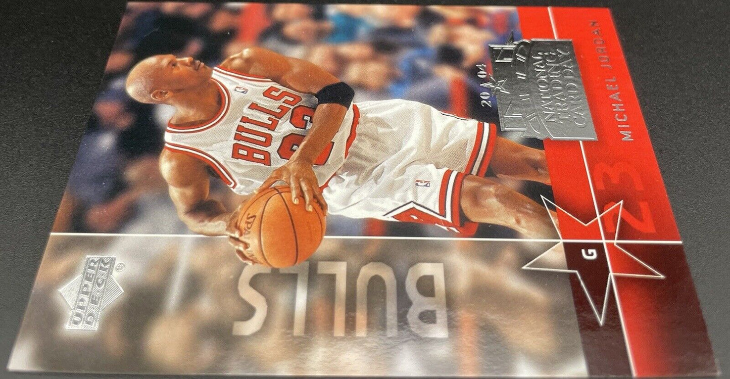 2004 UPPER DECK MICHAEL JORDAN NATIONAL TRADING CARD DAY #UD-8 CHICAGO BULLS HOF