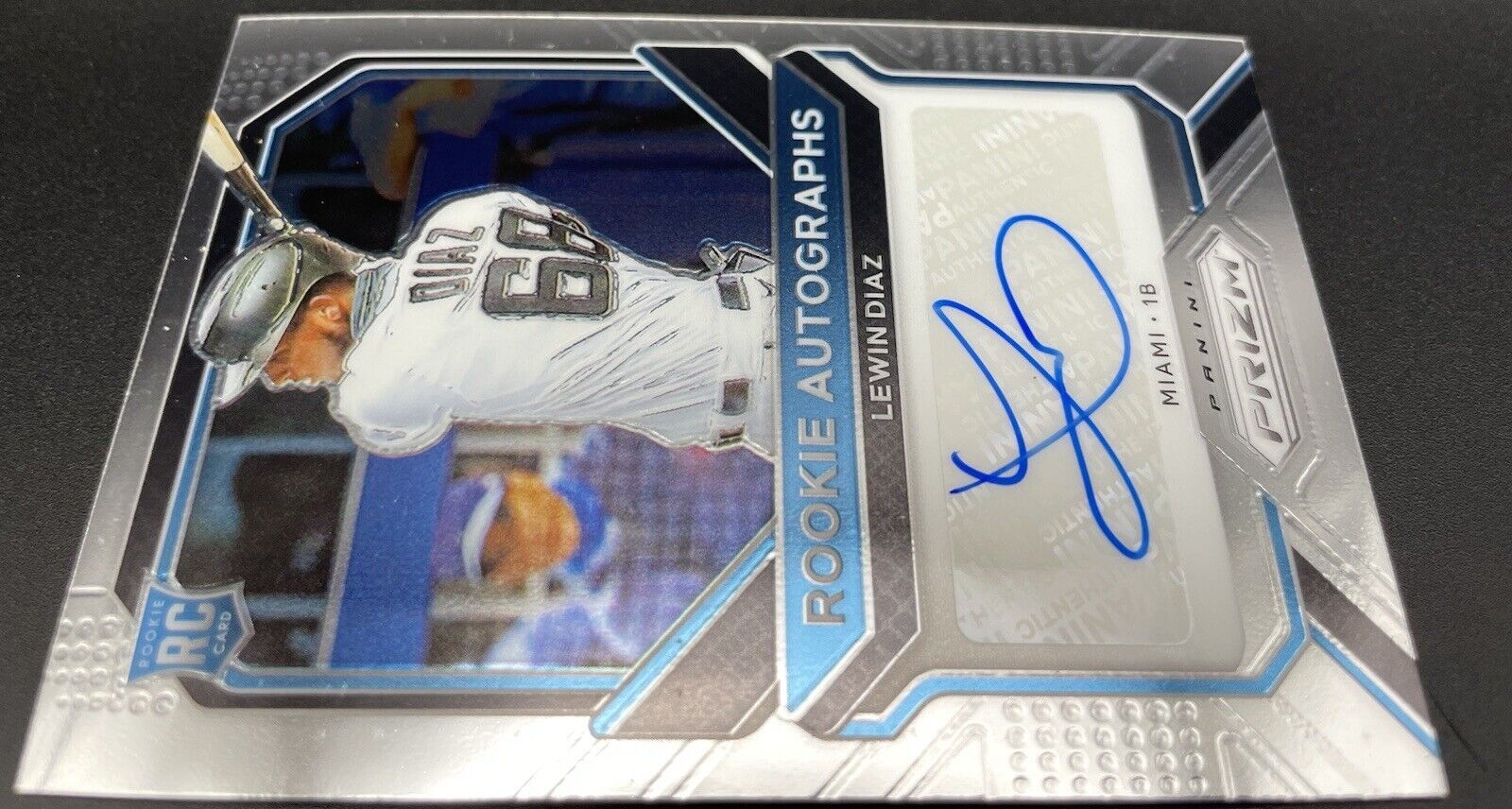 2021 Panini Prizm Lewin Diaz Rookie Auto Silver Prizm Miami Marlins #RA-LD