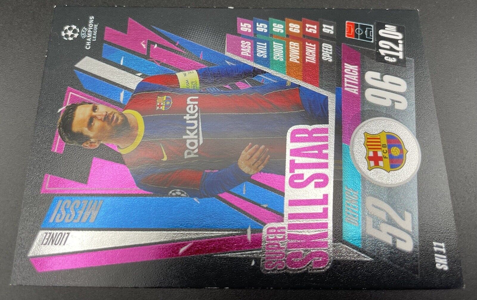 2020-21 Lionel Messi Topps Match Attax Champions League Super Skill Star SKI11!