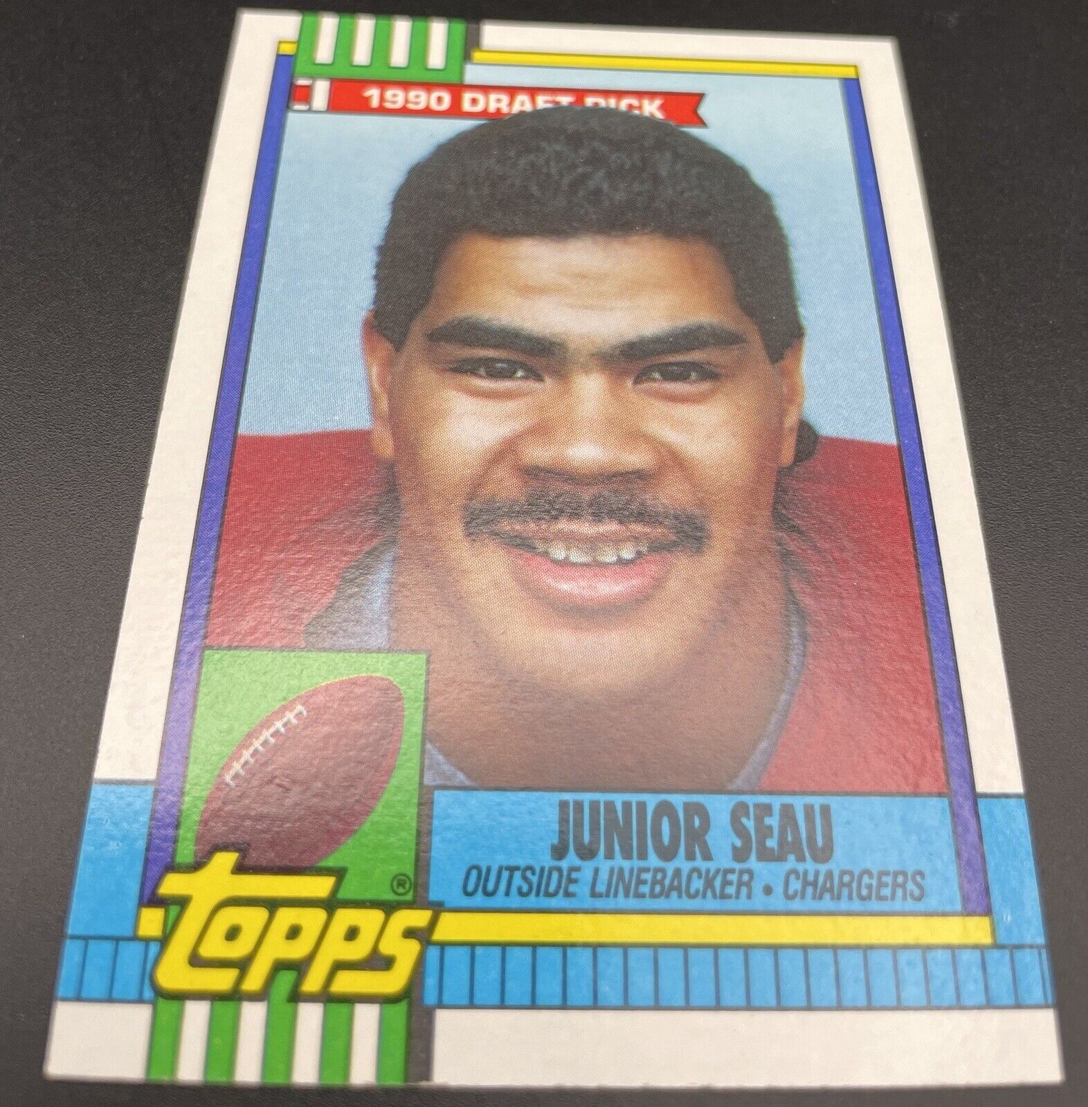 Junior Seau 1990 Topps #381 1990 Draft Pick RC San Diego Chargers