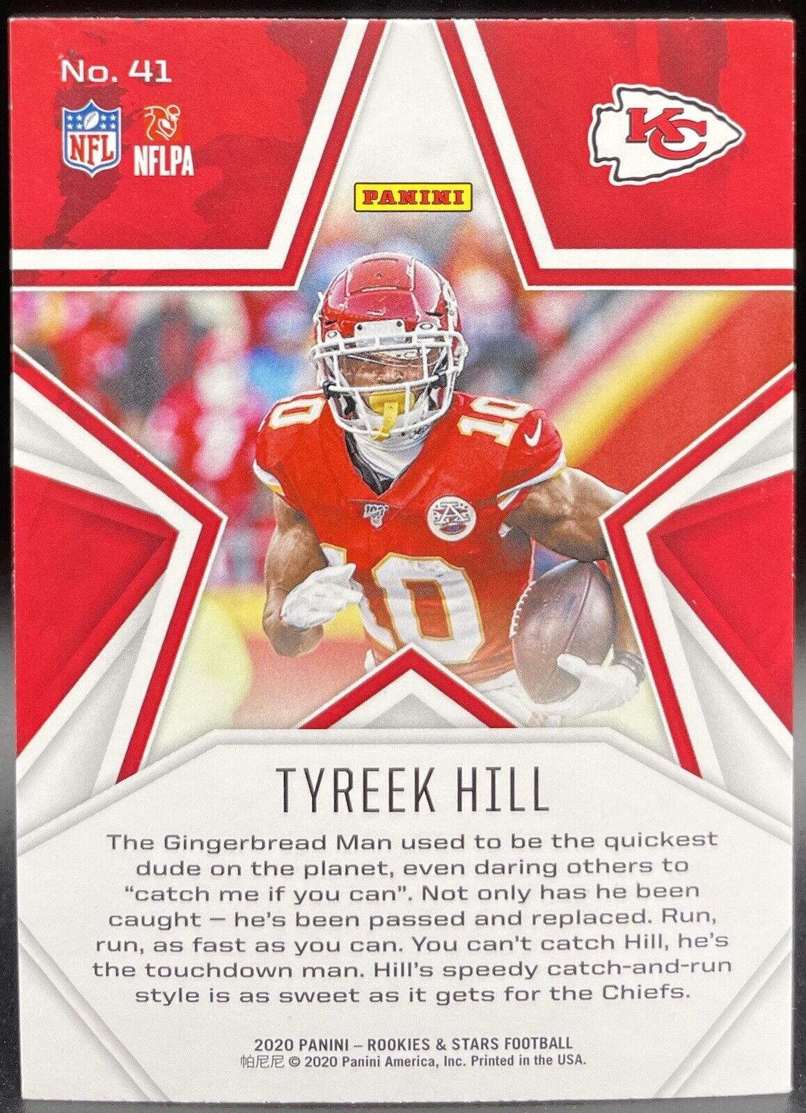 Tyreek Hill 2020 Panini Rookies & Stars #41 Kansas City Chiefs