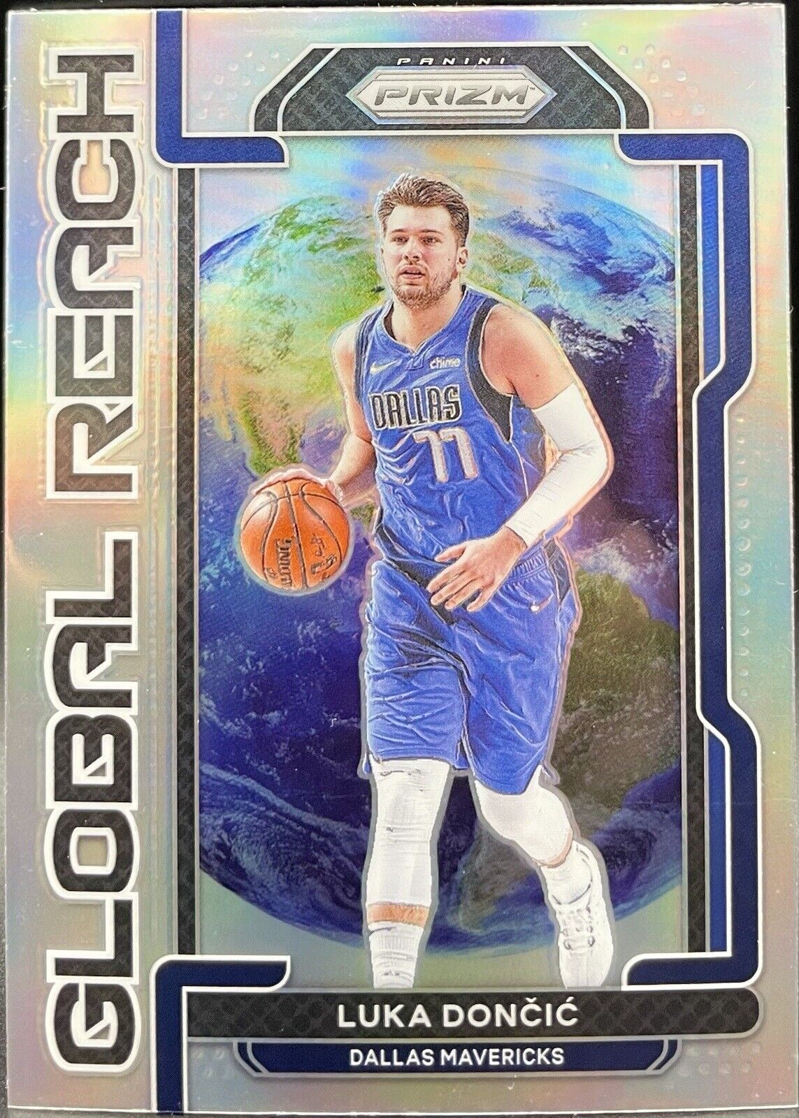 Luka Doncic 2021 Panini Prizm #4 Global Reach Dallas Mavericks Hologram