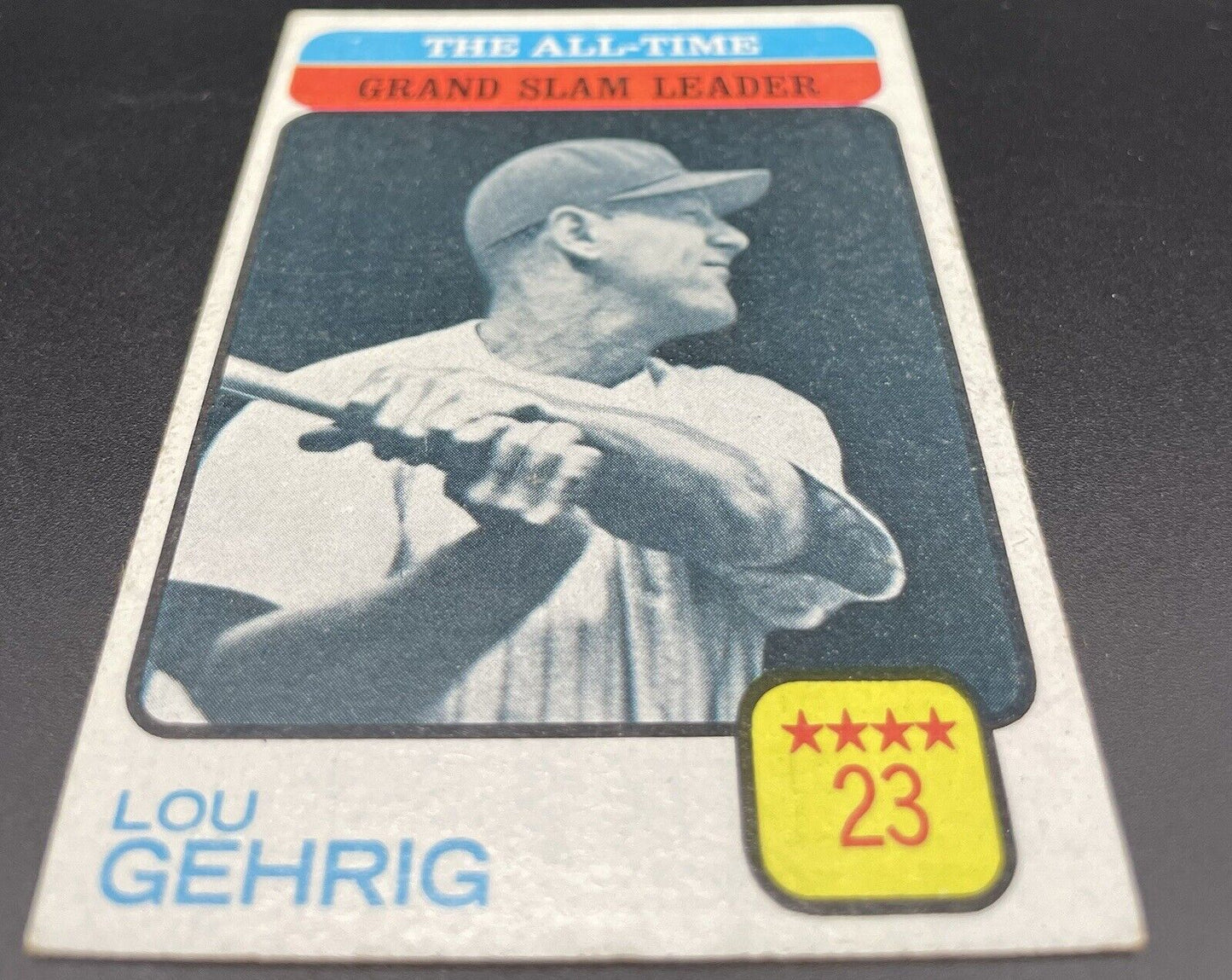 Lou Gehrig Grand Slam Leader 1974 Topps #472 New York Yankees