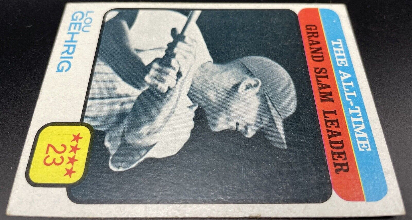 Lou Gehrig Grand Slam Leader 1974 Topps #472 New York Yankees