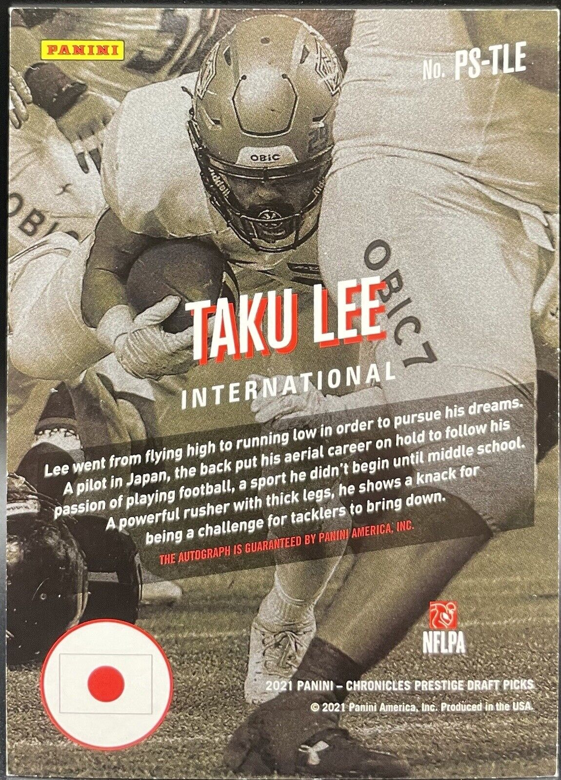 Take Lee 2021 Panini Chronicles Prestige # PS-TLE (RC) Autographs international