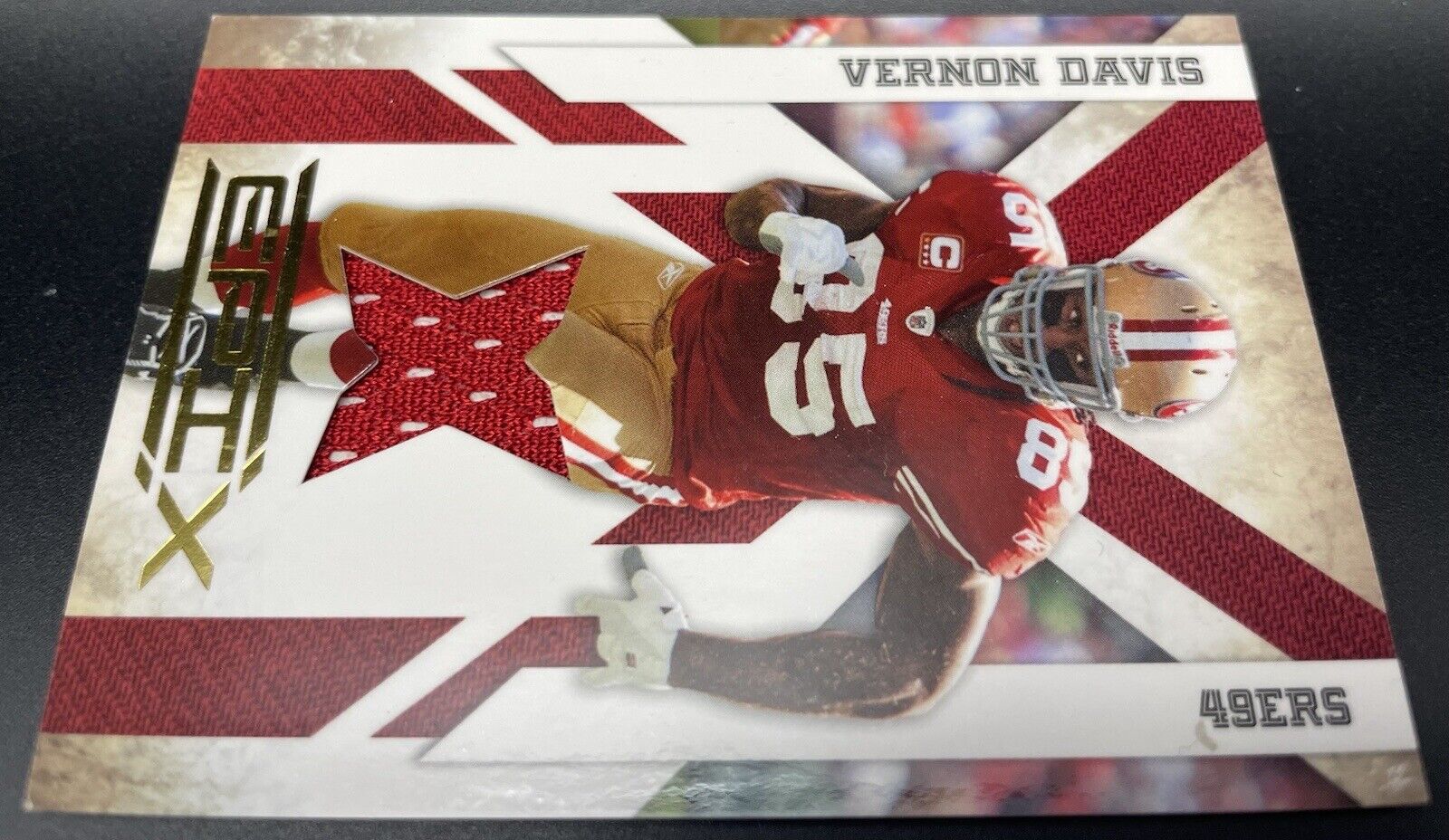 2010 Panini Epix VERNON DAVIS Jersey Memorabilia #85 #'d /299 49ers Patch