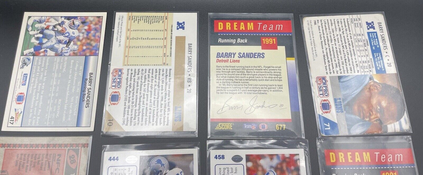 Barry Sanders 1990-1997 Upper Deck, Score, Pinnacle, Collect A Books, HOF...