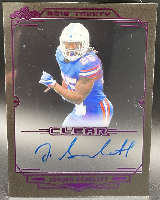 Jordan Scarlett 2019 Leaf 2019 Trinity #CA-JS4 Autograph Indianapolis Colts￼