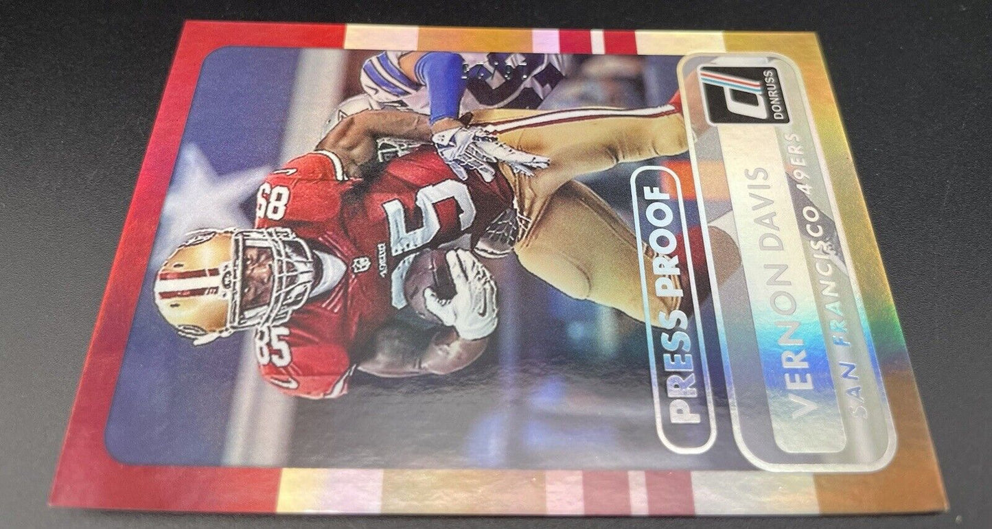 Vernon Davis 2015 Panini Donruss #97 Rookie,  /25 San Francisco 49Ers 