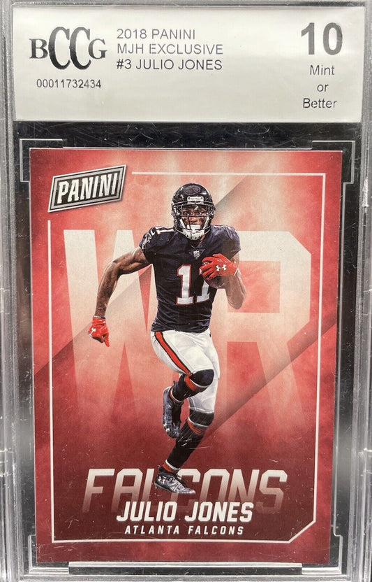 2018 Panini MJH Exclusive Julio Jones #3 BCCG 10 Atlanta Falcons HOF Graded Card