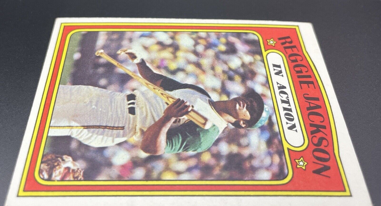 Reggie Jackson 1972 Topps #436 In Action Oakland Athletics