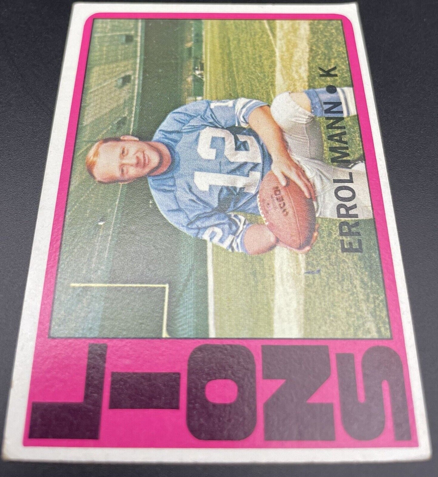 Errol Mann 1972 Topps #222 Detroit Lions