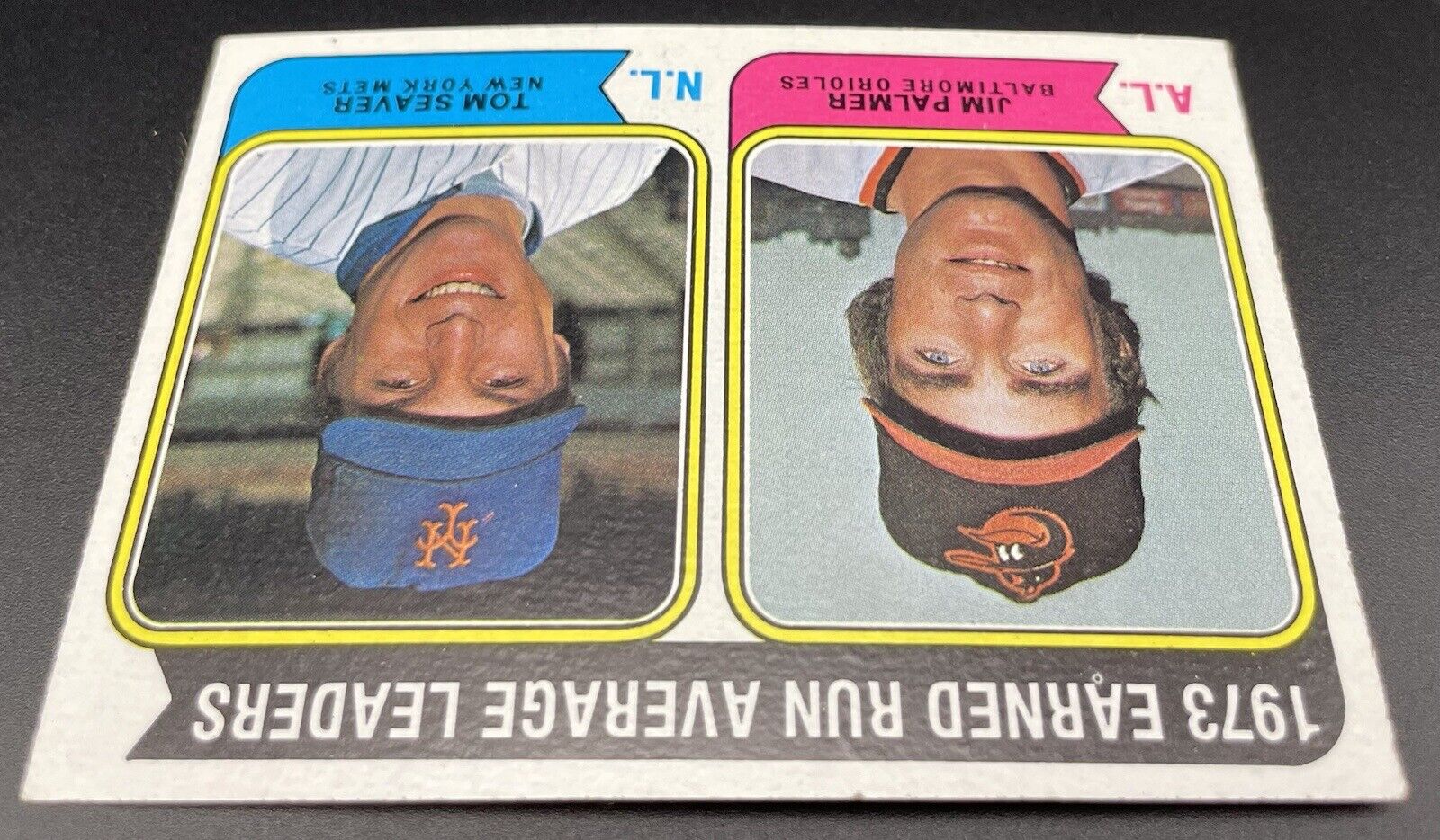 Jim Palmer & Tom Seaver 1974 Topps #206 ￼ Earned Run Average Leaders ￼