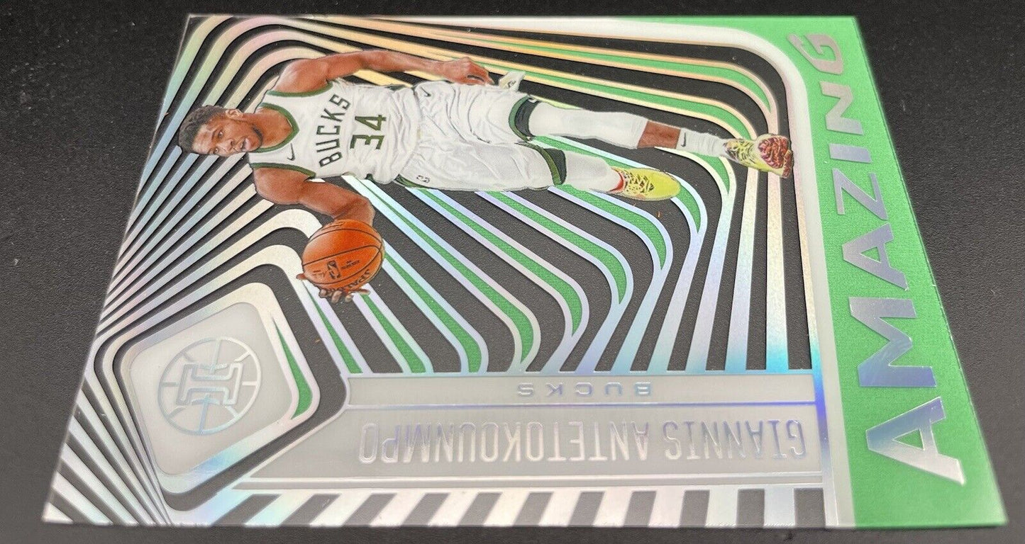 Giannis Antetokounmpo 2020-21 Panini Illusions Clear #19 Milwaukee Bucks