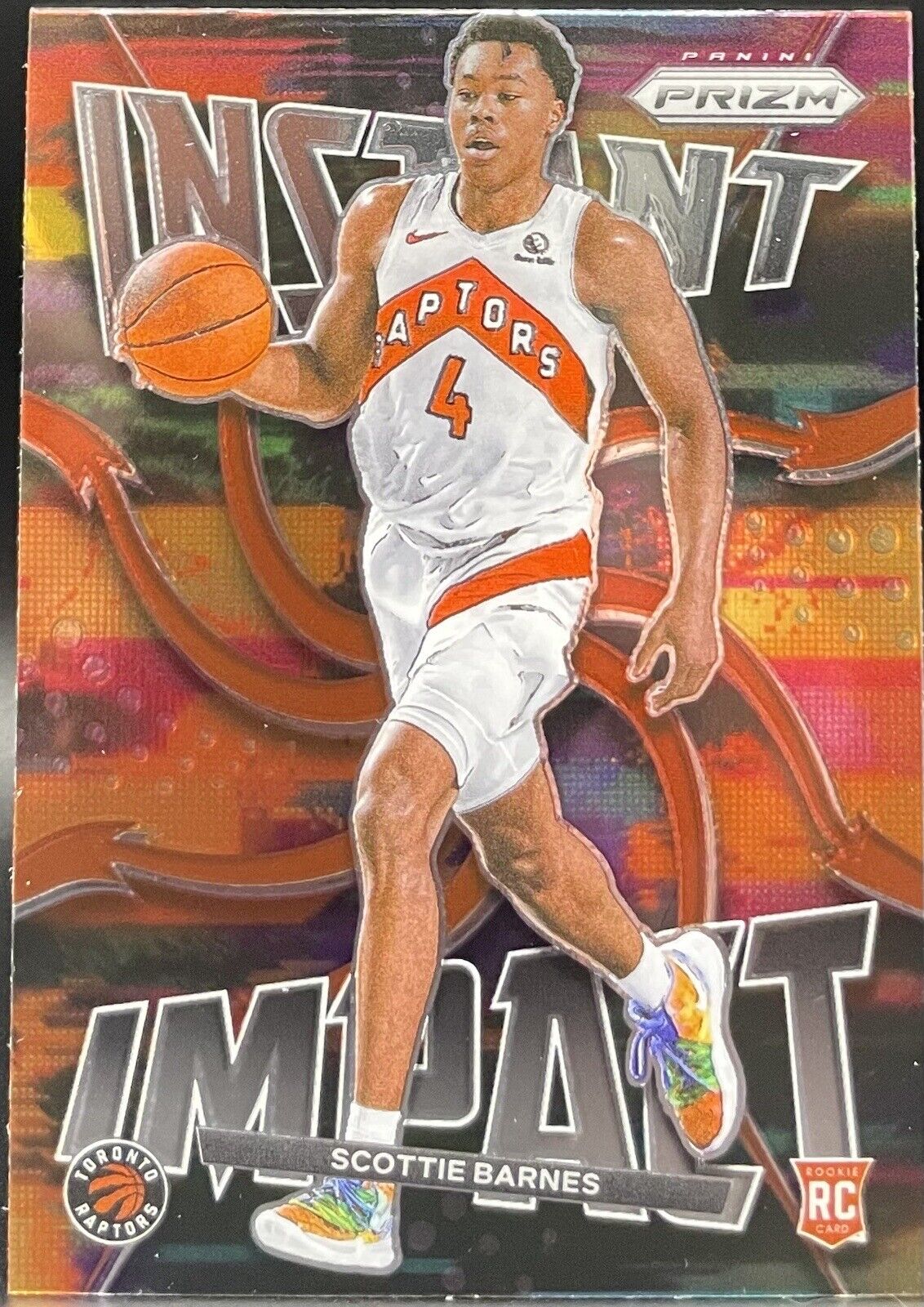 2021-22 Panini Prizm - Instant Impact #16 Scottie Barnes, Scottie Barnes (RC)