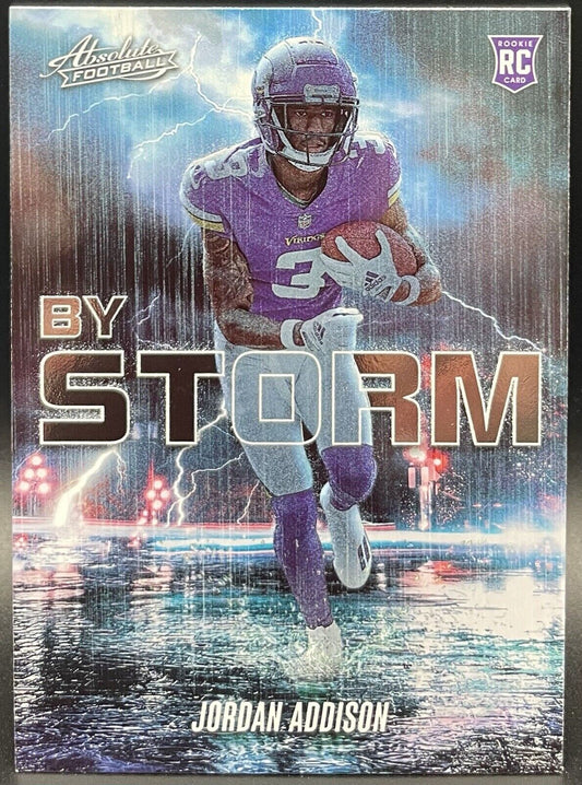 Jordan Addison 2023 Panini Absolute #BST-12 Rookie Card By Storm Minnesota...