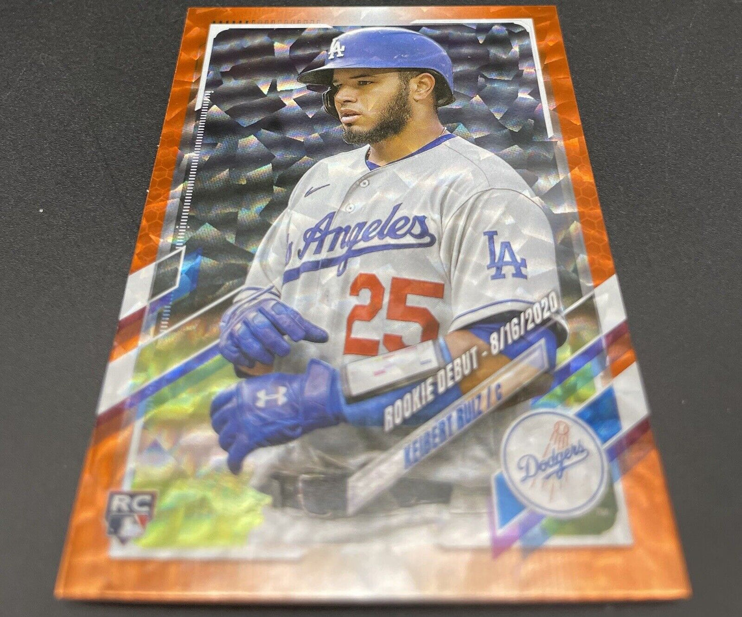 Keibert Ruiz 2021 Topps Orange Foil #US309 Rookie Card /299 Los Angeles Dodgers