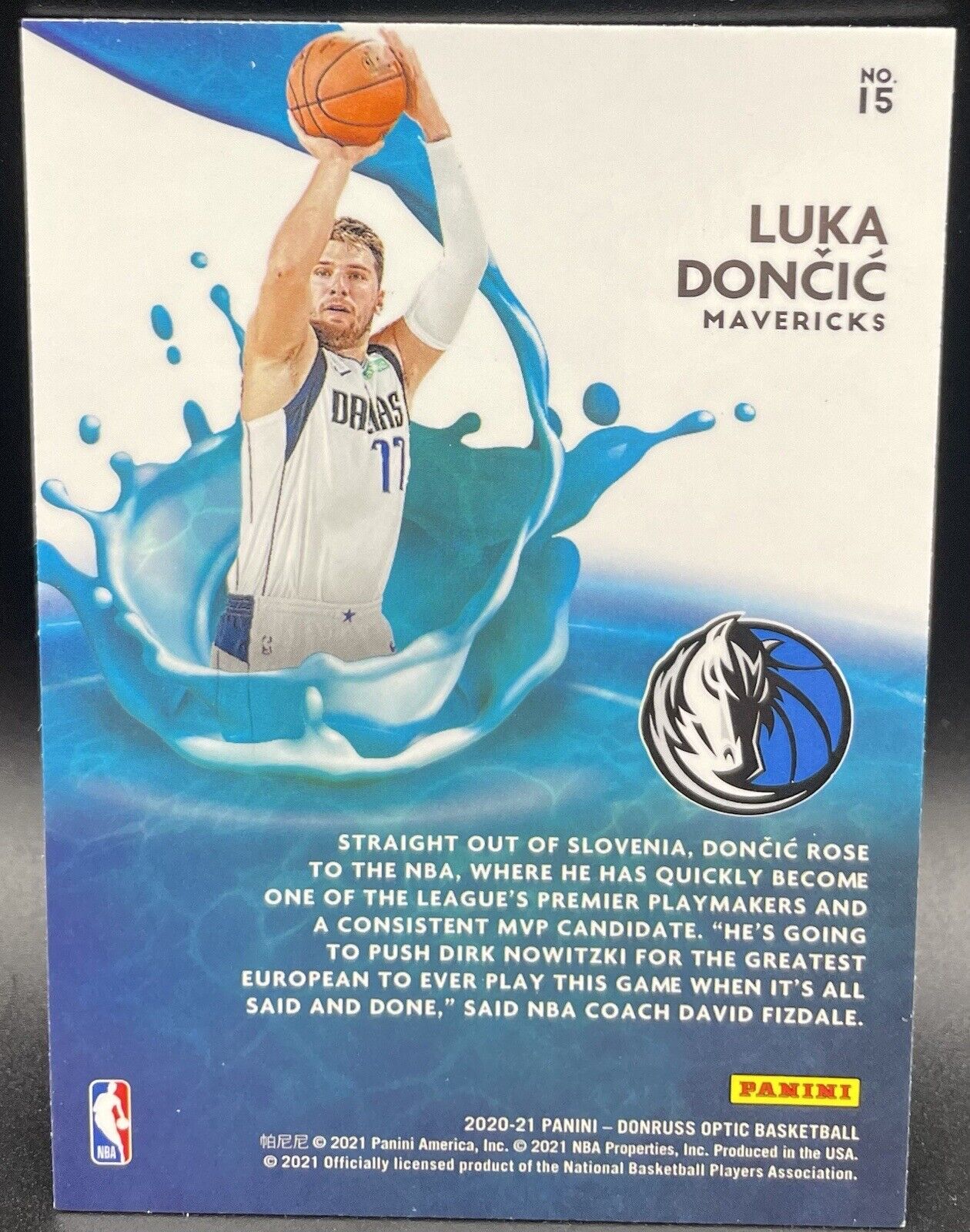 2020 Panini Donruss Optic Luka Doncic #I5 Dallas Mavericks whiplash 🔥🔥🏀