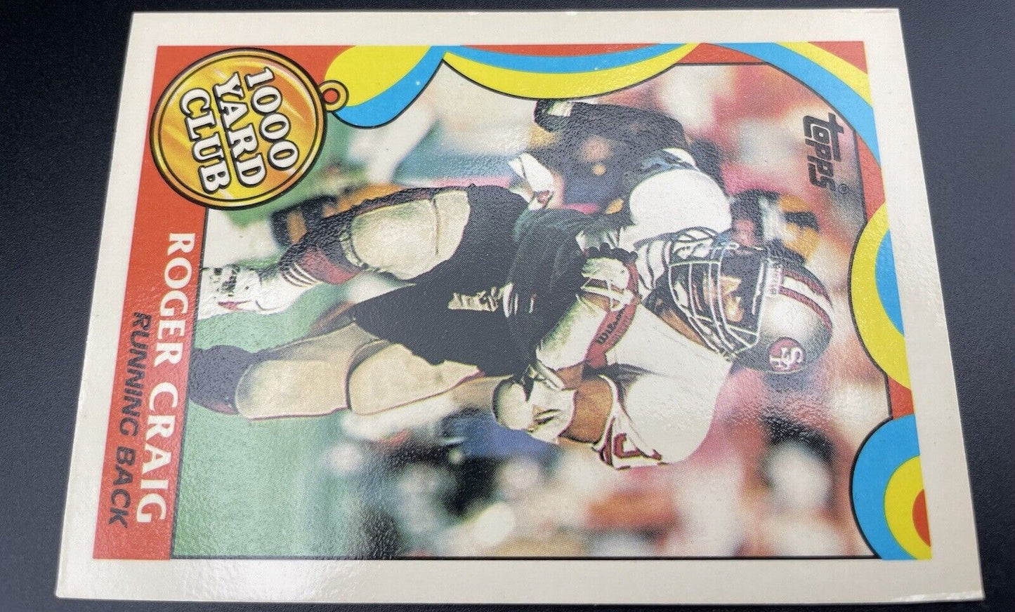 1989 Topps 1000 Yard Club #3 ROGER CRAIG Insert Card SAN FRANCISCO 49ers