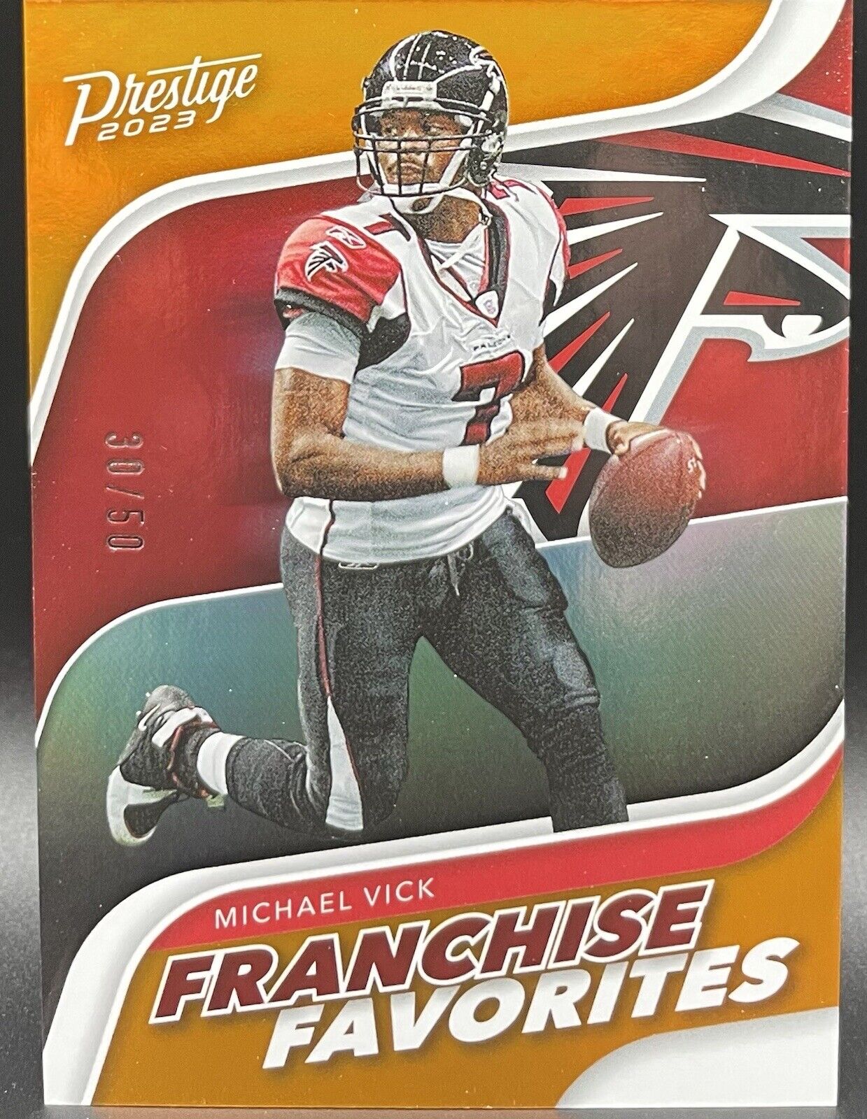 Michael Vick 2023 Panini Prestige #FF-12 /50 Franchisee Favorites Atlanta...