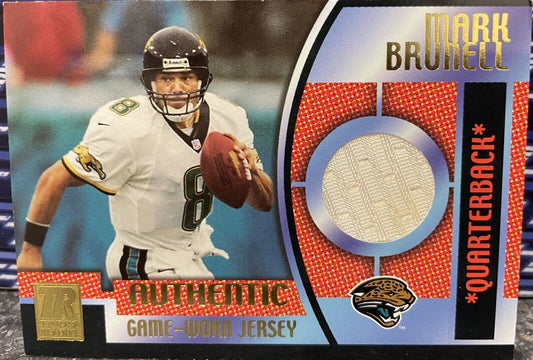 2001 Topps Reserve Mark Brunell # TRR-MB Game Worn Jersey Carolina Panthers Rare