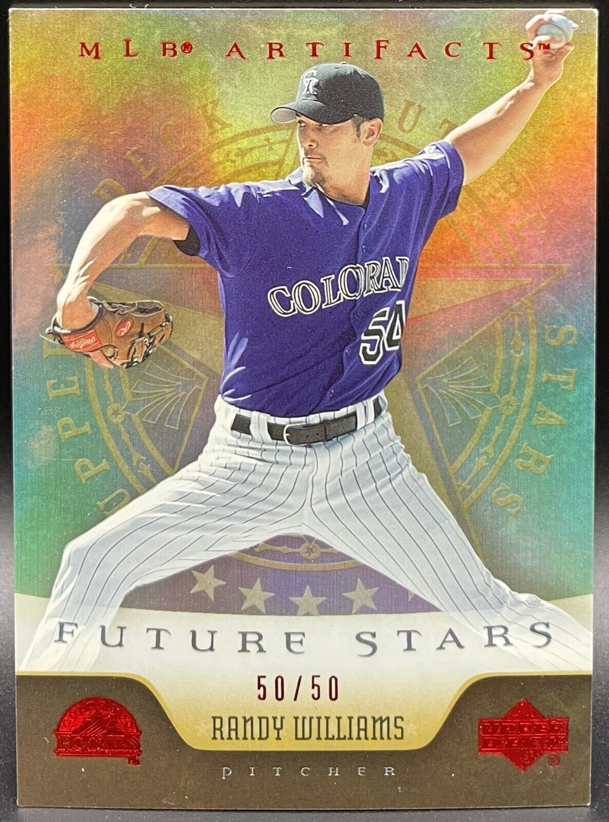 Randy Williams 2005 Upper Deck Future Stars #261 Mlb Artifacts 50/50 Rare! 