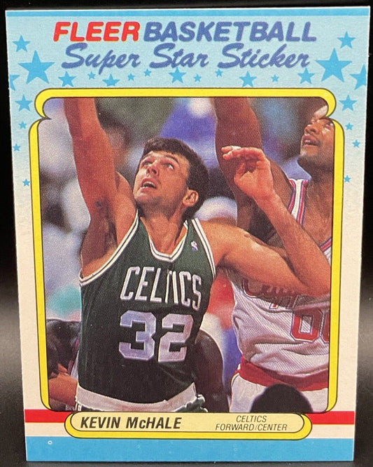 Kevin McHale 1988 Fleer Super Star Sticker Card #9 Celtics Vintage 