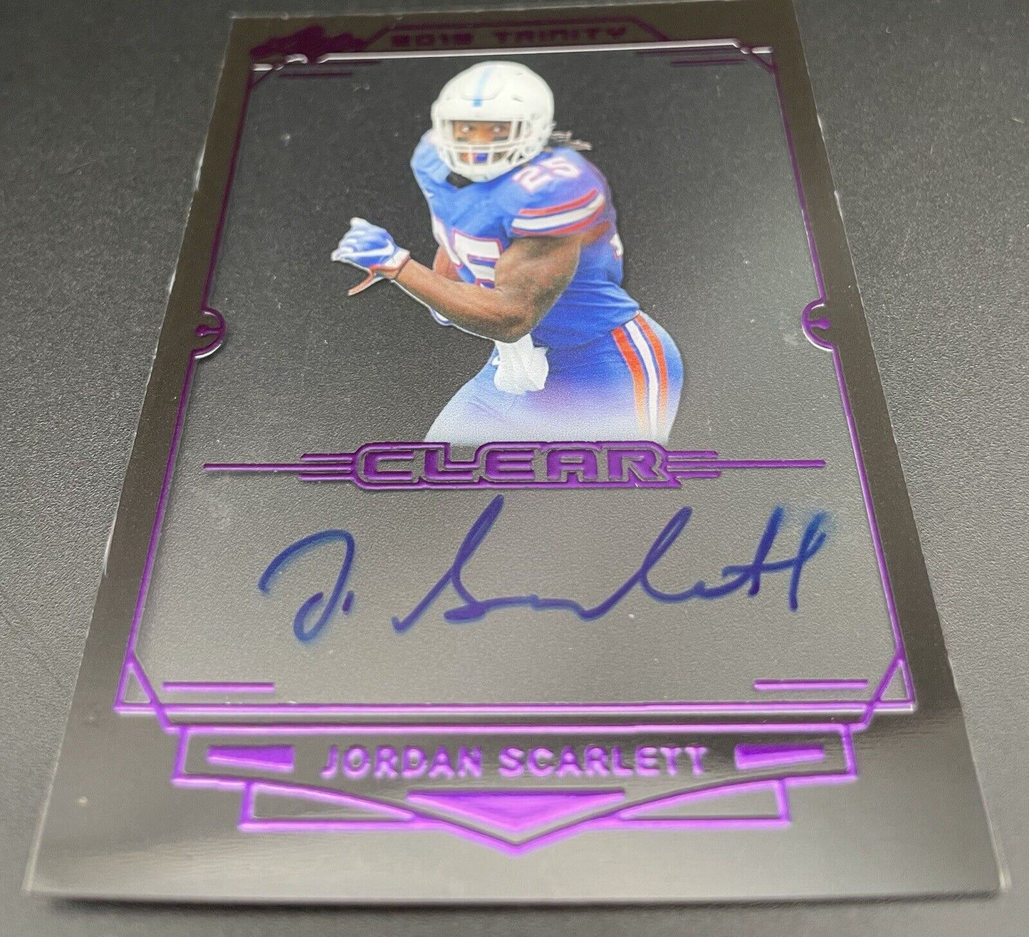 Jordan Scarlett 2019 Leaf 2019 Trinity #CA-JS4 Autograph Indianapolis Colts￼