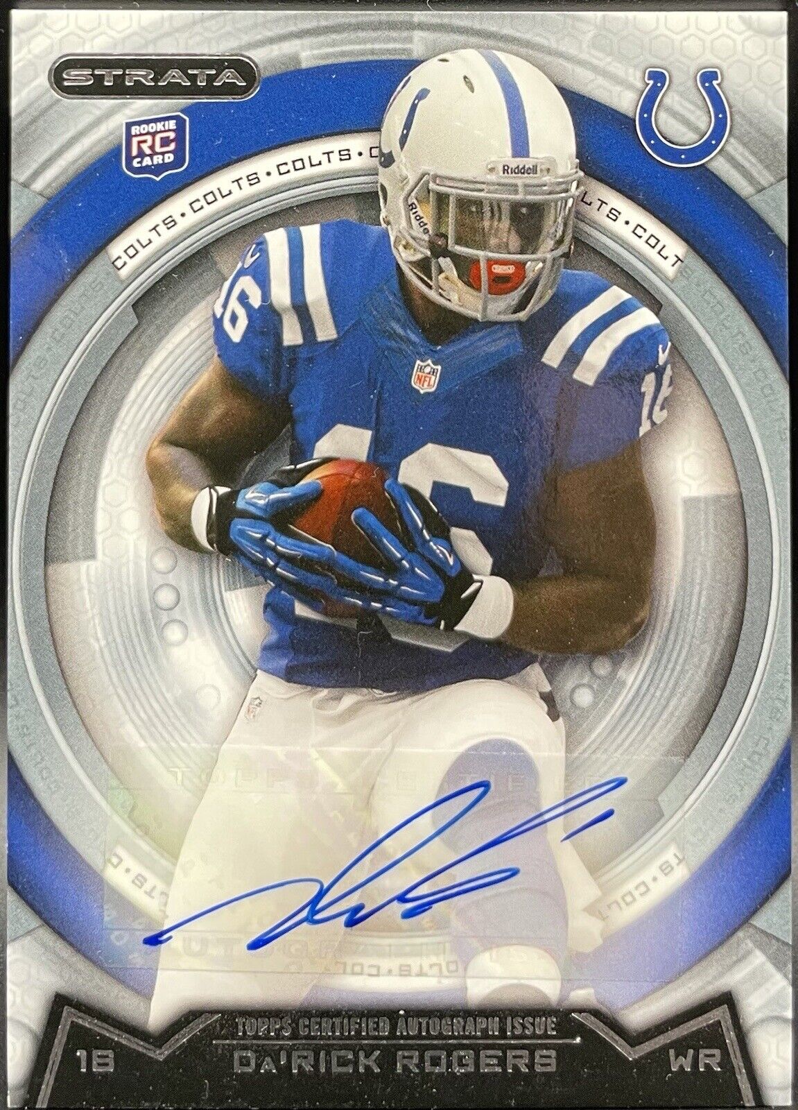 Da’Rick Rogers 2013 Topps Strata #154 RC, Auto Indianapolis Colts