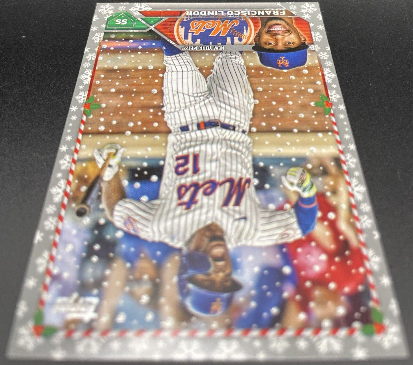 Francisco Lindor 2023 Topps Metallica Holiday #H119 New York Mets