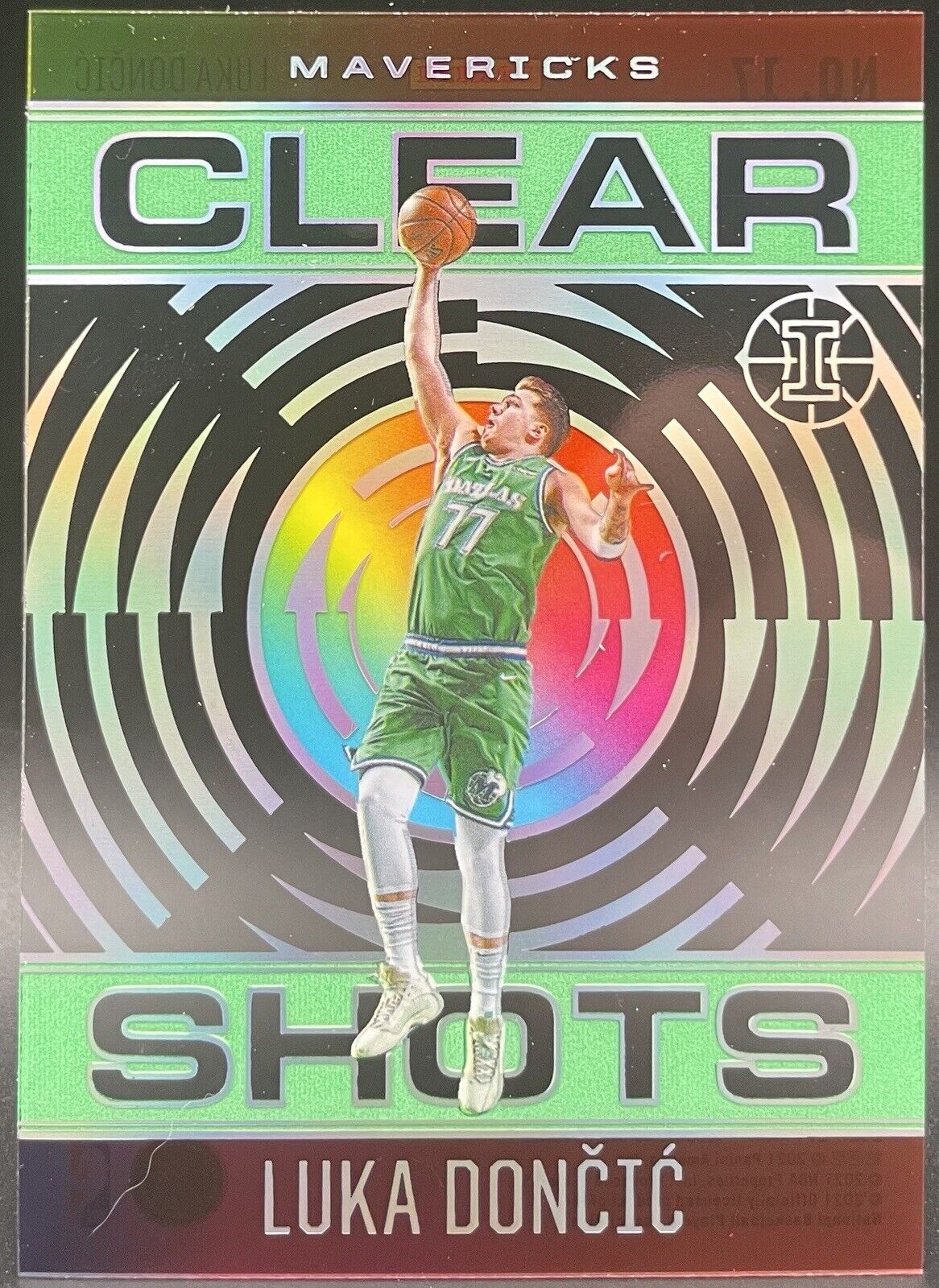 2020-21 Panini Illusions Clear Shots Luka Doncic Dallas Mavericks GREEN Parallel