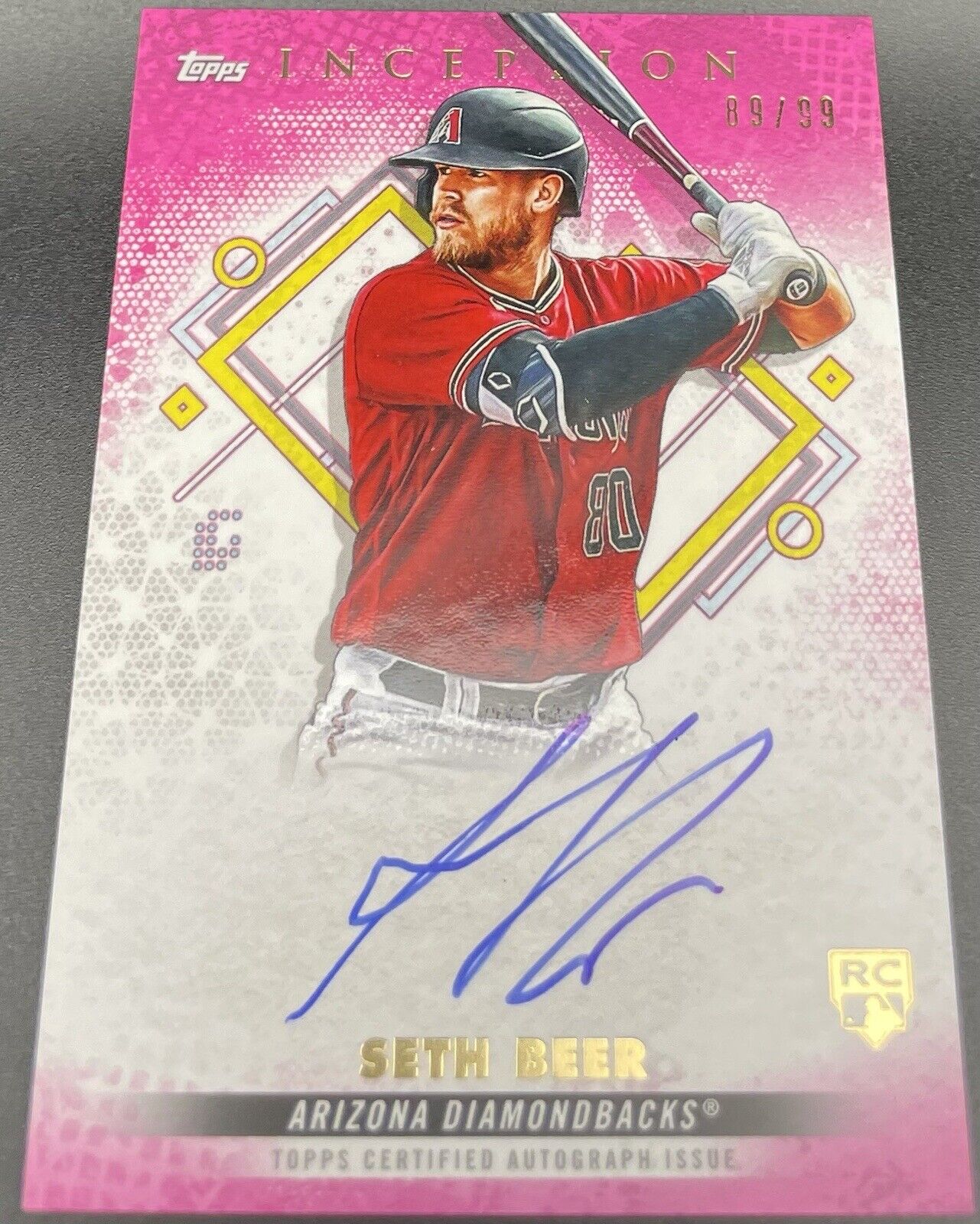 Seth Beer 2022 Topps Inception Autograph, RC. 89 / 99 Arizona Diamondbacks￼