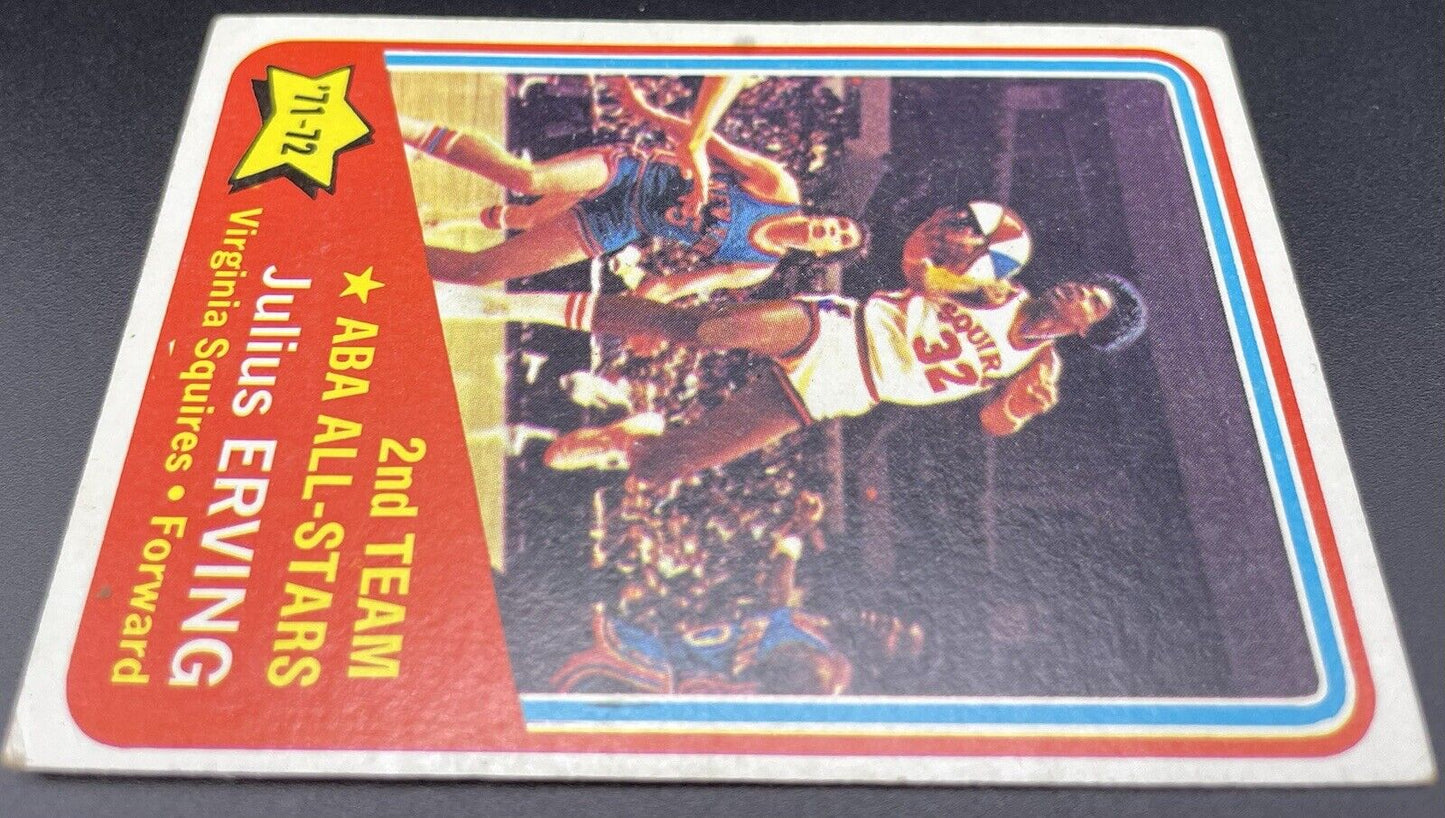 Julius Erving rookie card 1972 Topps #255 Virginia Squires HOF Dr. J