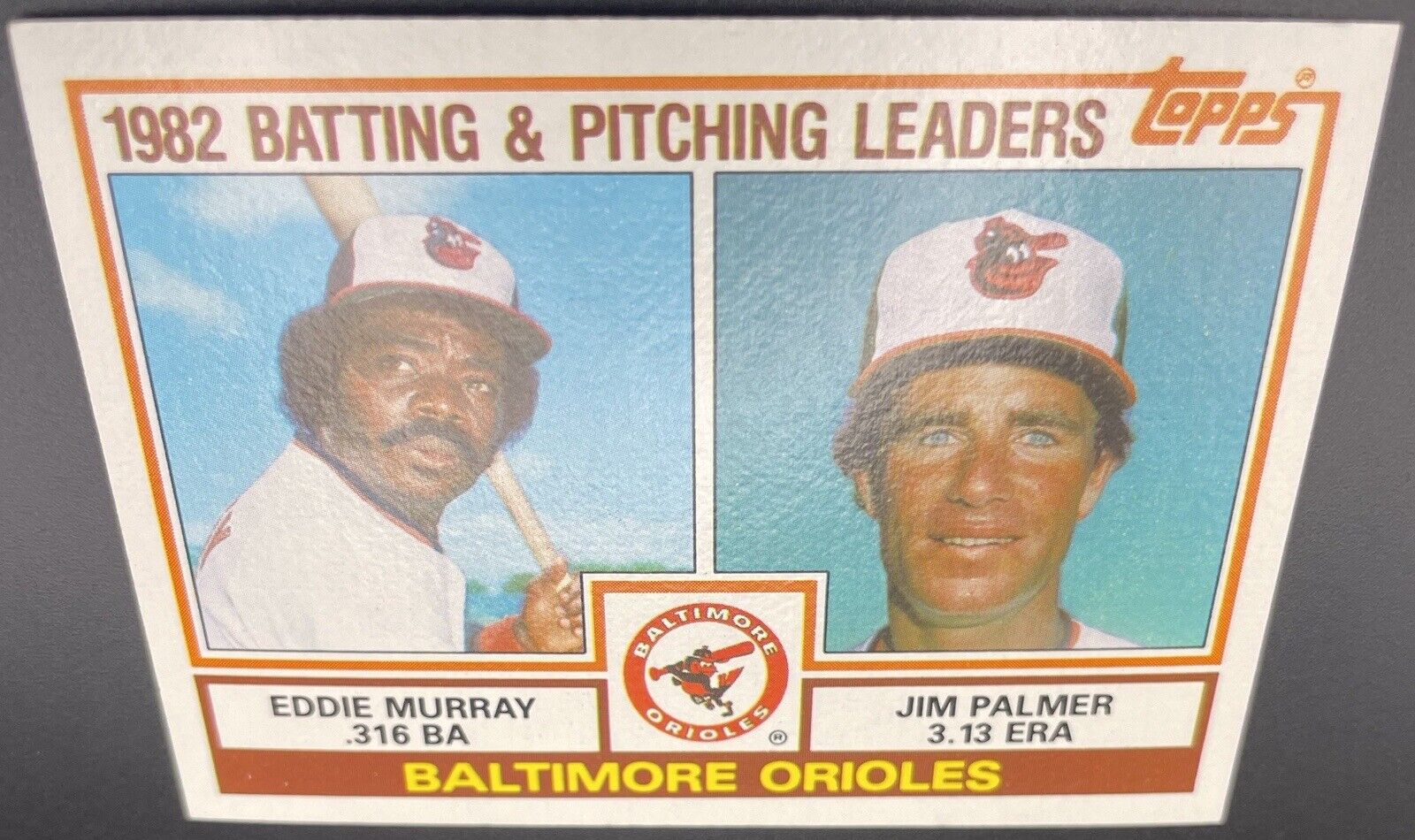 Jim Palmer / Eddie Murray 1983 Topps #21 Batting & Pitching Leaders Orioles 