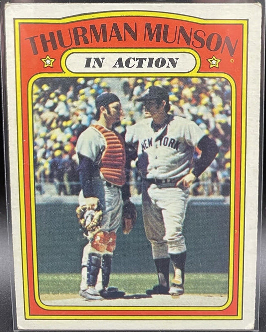Thurman Munson 1972 Topps #442 In Action New York Yankees