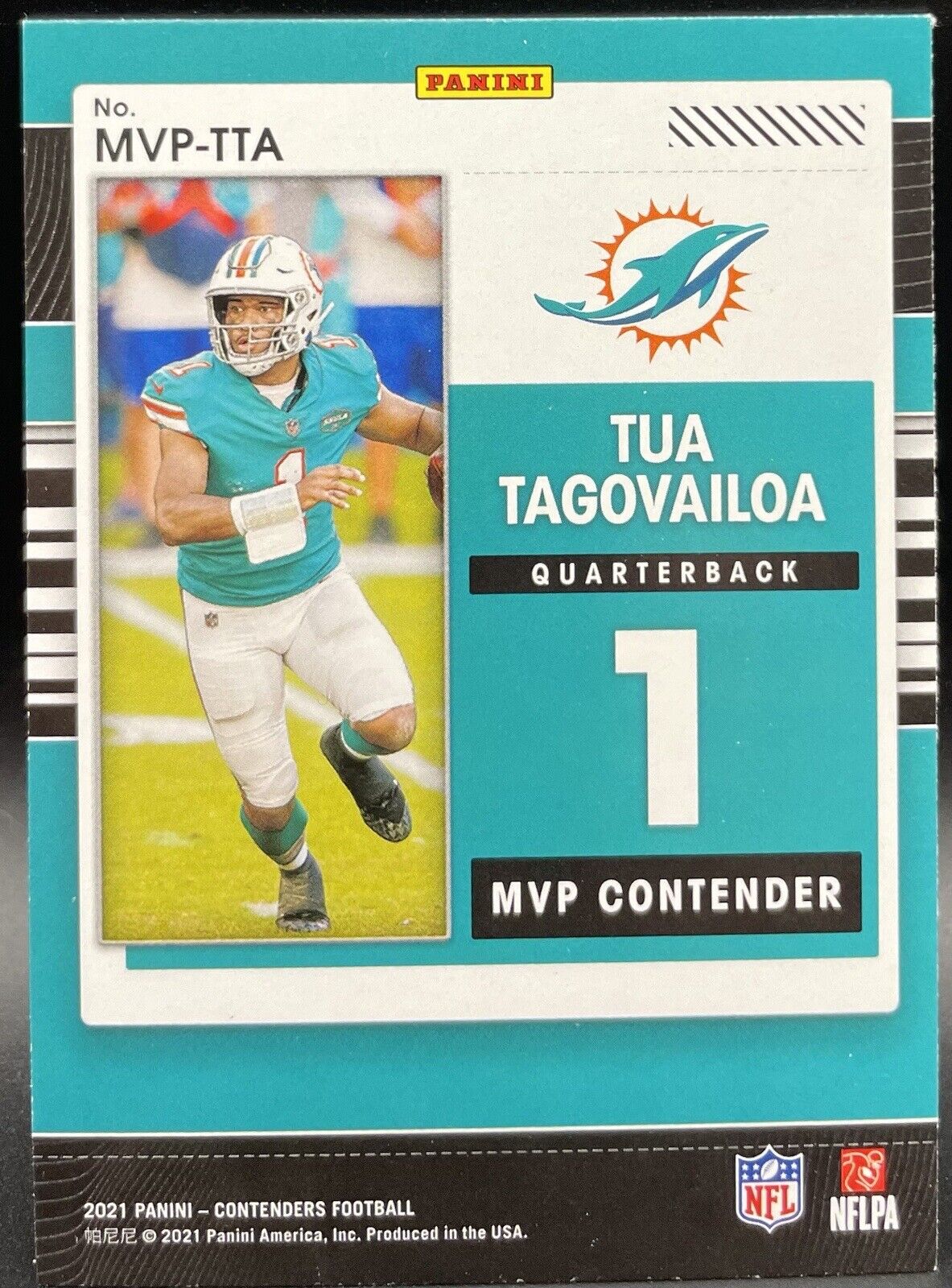 2021 Panini Contenders - MVP Contenders Emerald #MVP-TTA Tua Tagovailoa