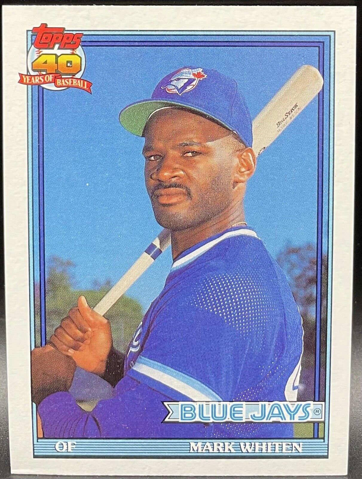 Mark Whiten 1991 Topps #588 ERROR Hand Toronto Blue Jays