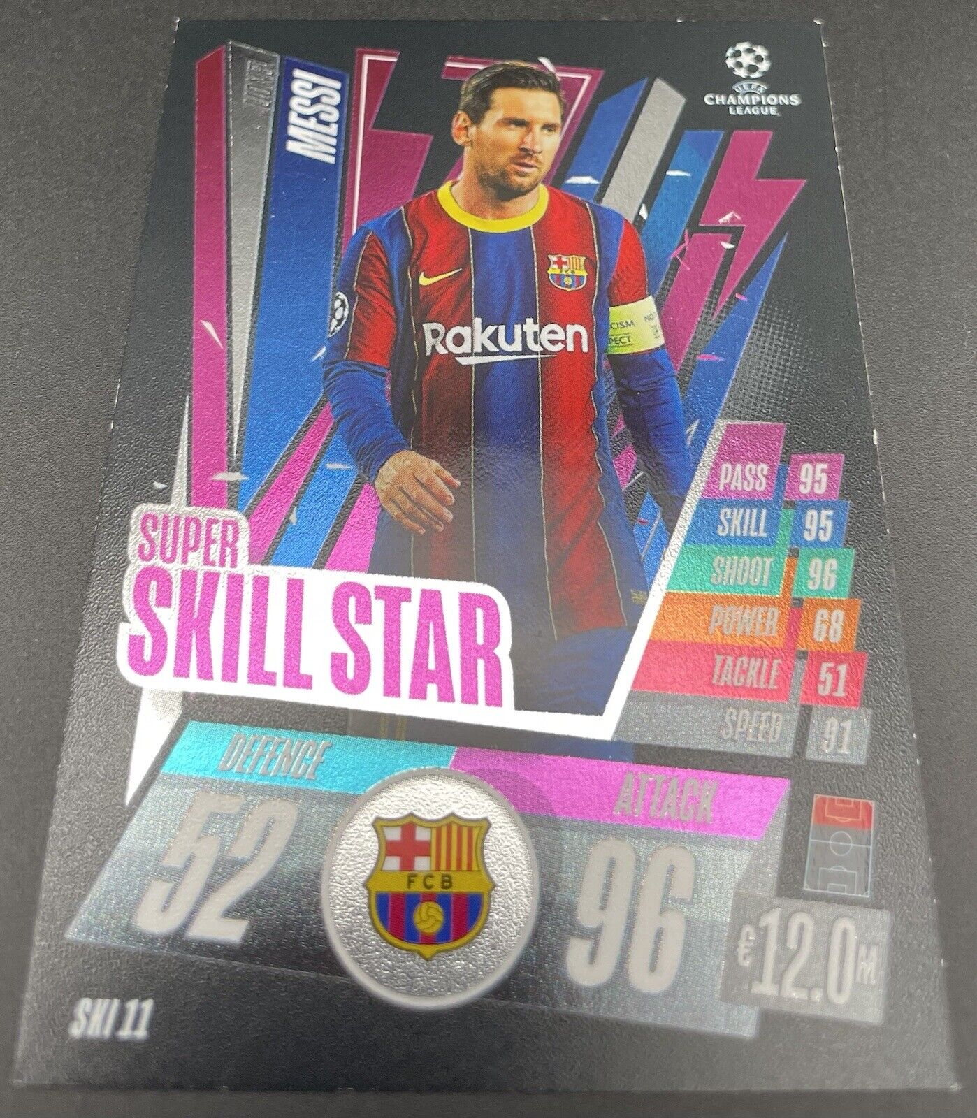 2020-21 Lionel Messi Topps Match Attax Champions League Super Skill Star SKI11!