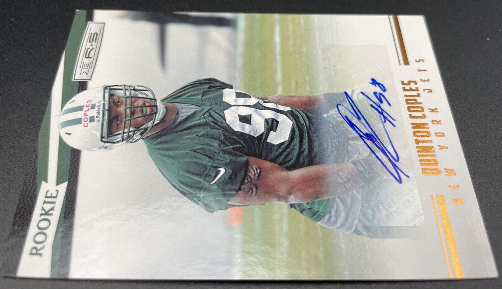 Quinton Coples 2012 Panini #201 RC, Autographed, 129/999 New York Jets