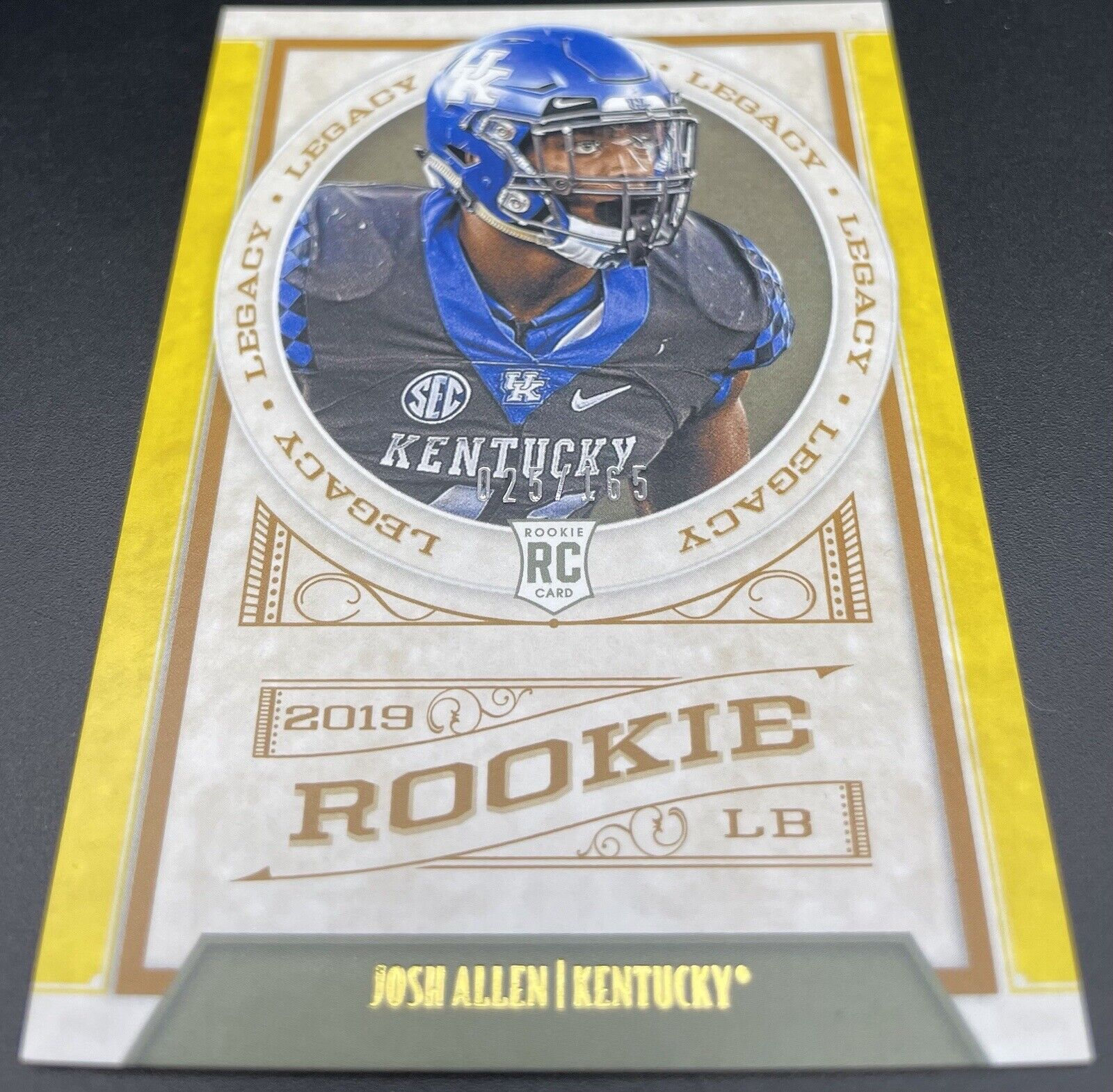 Josh Allen 2019 Panini Legacy Football - PREMIUM #177 RC - Jacksonville Jaguars