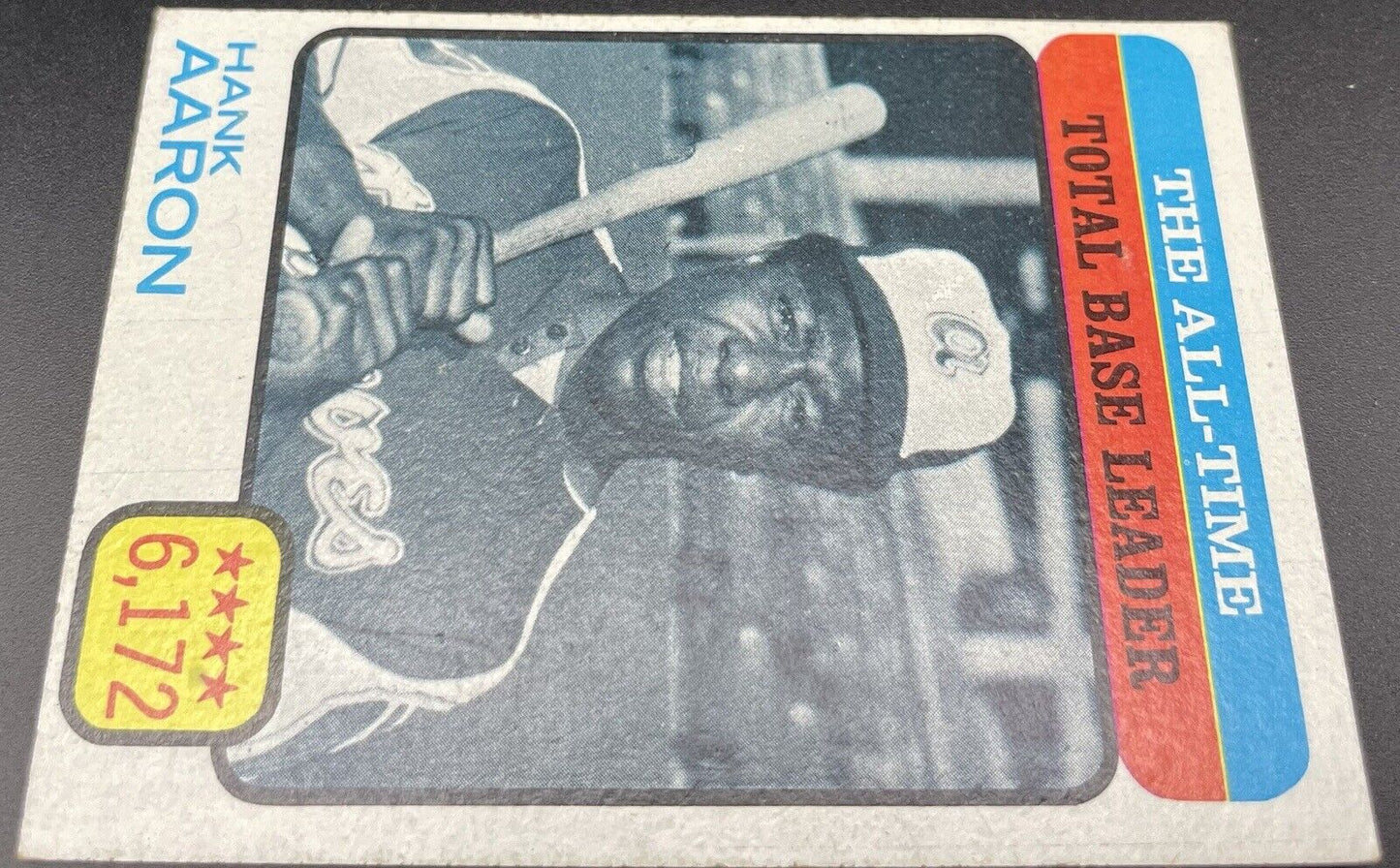 Hank Aaron 1973 Topps #473 All-Time Base Leaders HOF Atlanta Braves