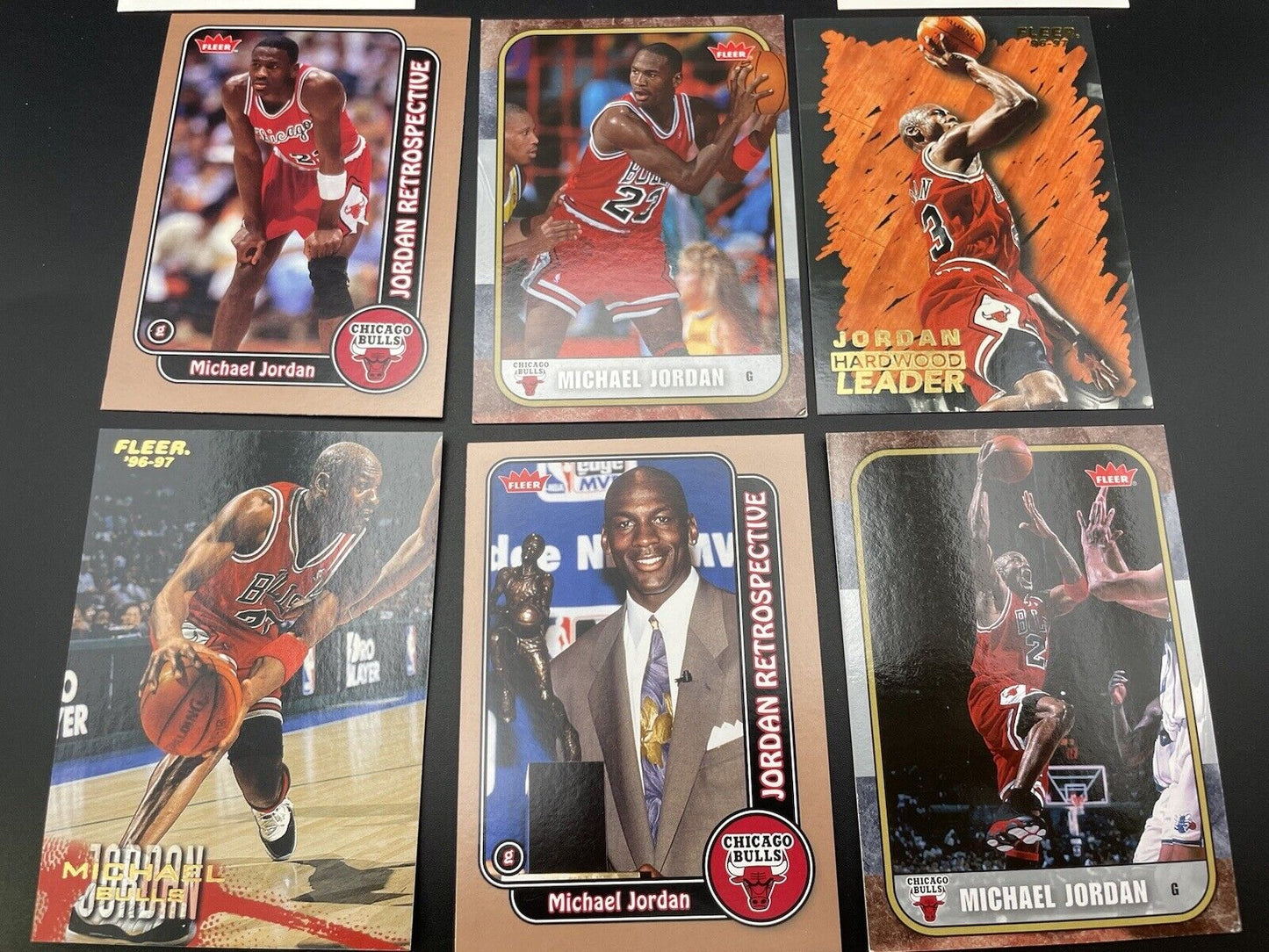 Michael Jordan 1990 - 2008 Fleer The Goat, Chicago Bulls HOF 9 Cards